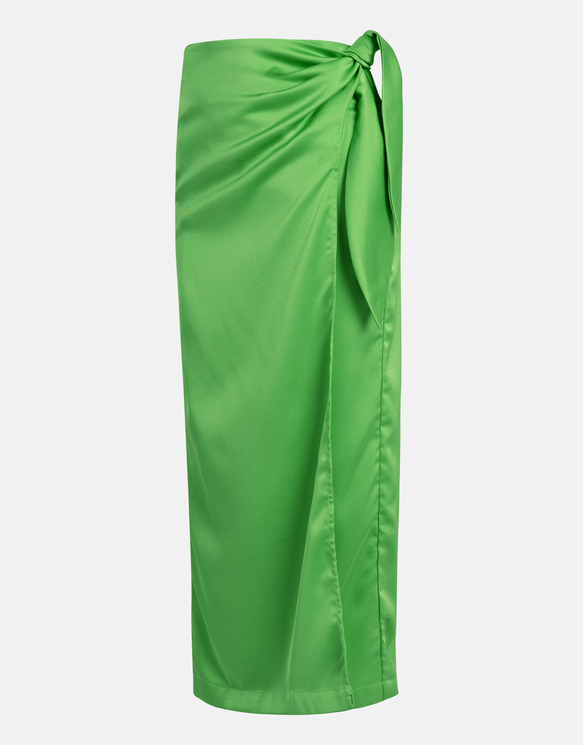 Satijnen Wrap Rok Groen SHOEBY WOMEN