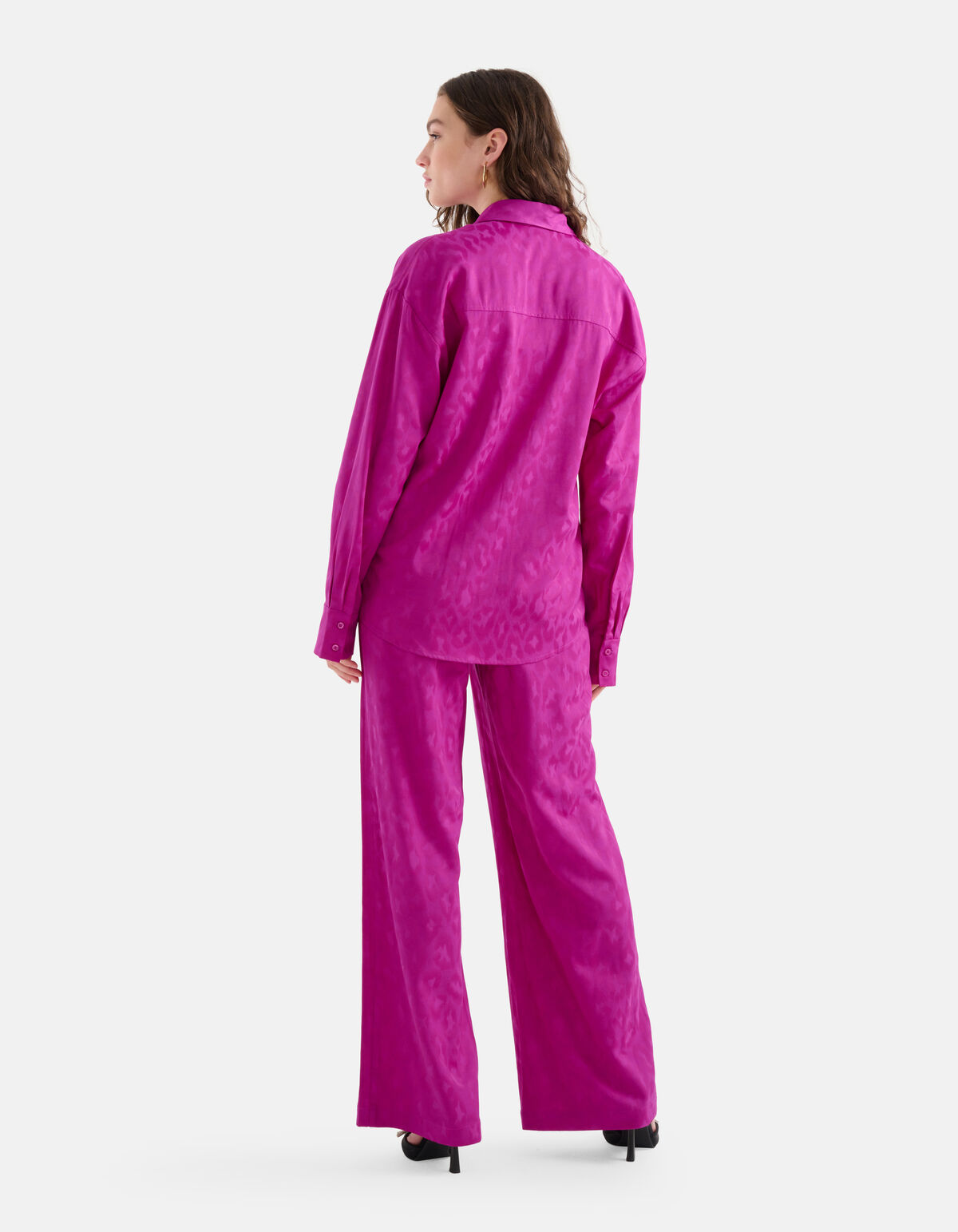 Satijnen Animal Blouse Paars SHOEBY WOMEN