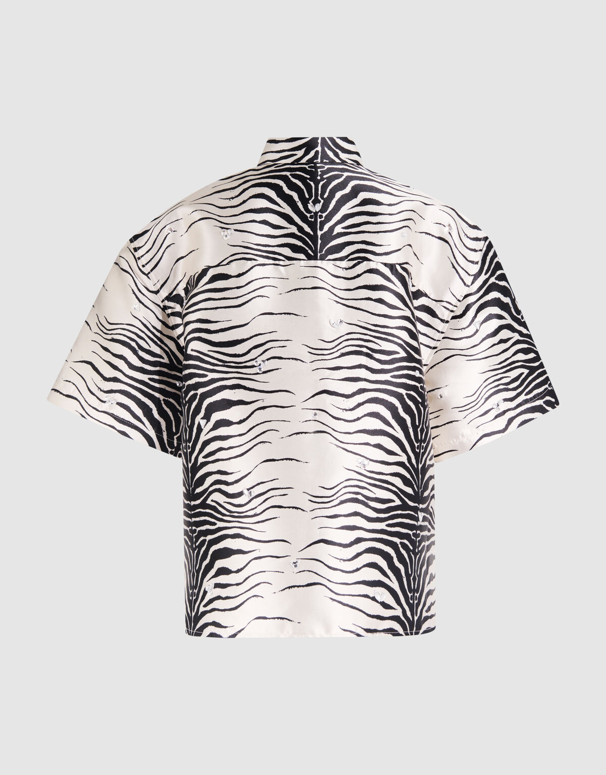 Zebra Print Blouse Zwart/Gebroken wit SHOEBY WOMEN