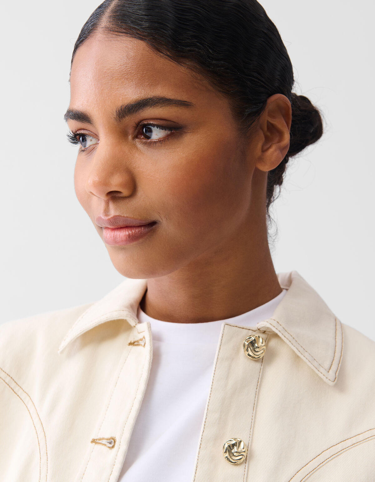 Embroidery Cord Jacket Gebroken Wit SHOEBY WOMEN