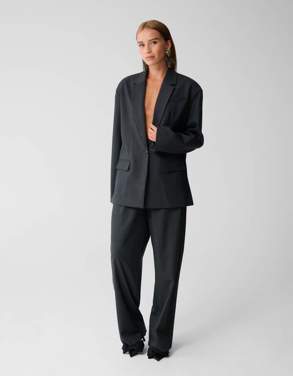 Oversized Blazer Donkergrijs SHOEBY WOMEN