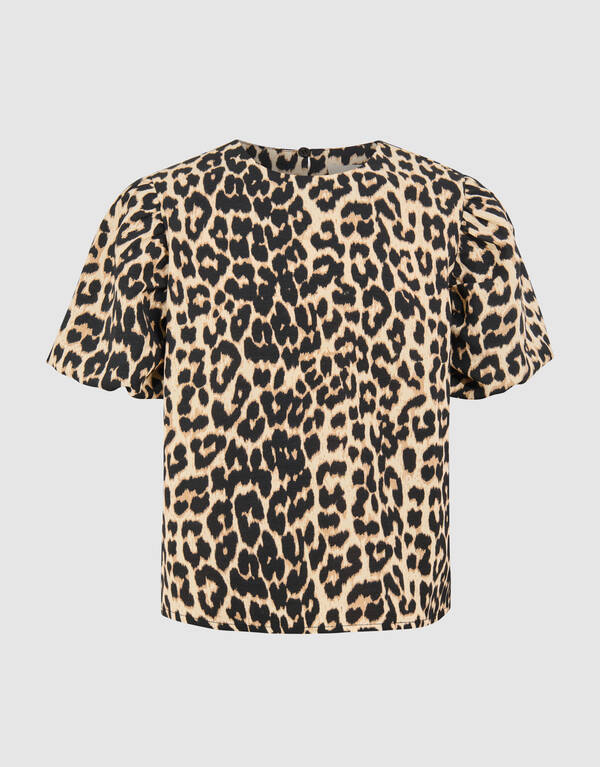 Leopard Puff Top Bruin SHOEBY GIRLS