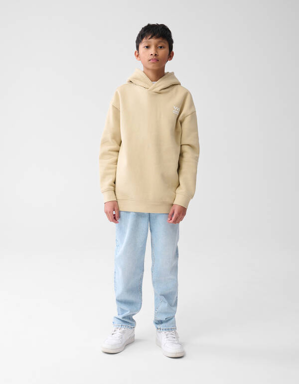 Basis Tekst Hoodie Zand SHOEBY BOYS