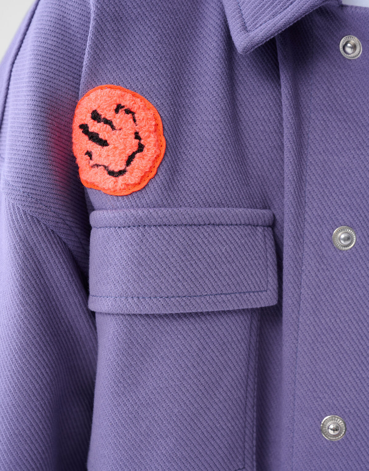 Towelling Patch Overshirt Paars SHOEBY BOYS