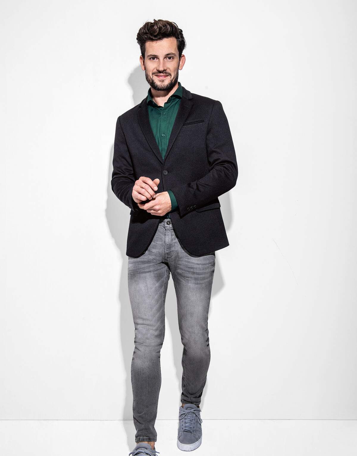 Leroy Skinny Grey Jeans L32 Refill