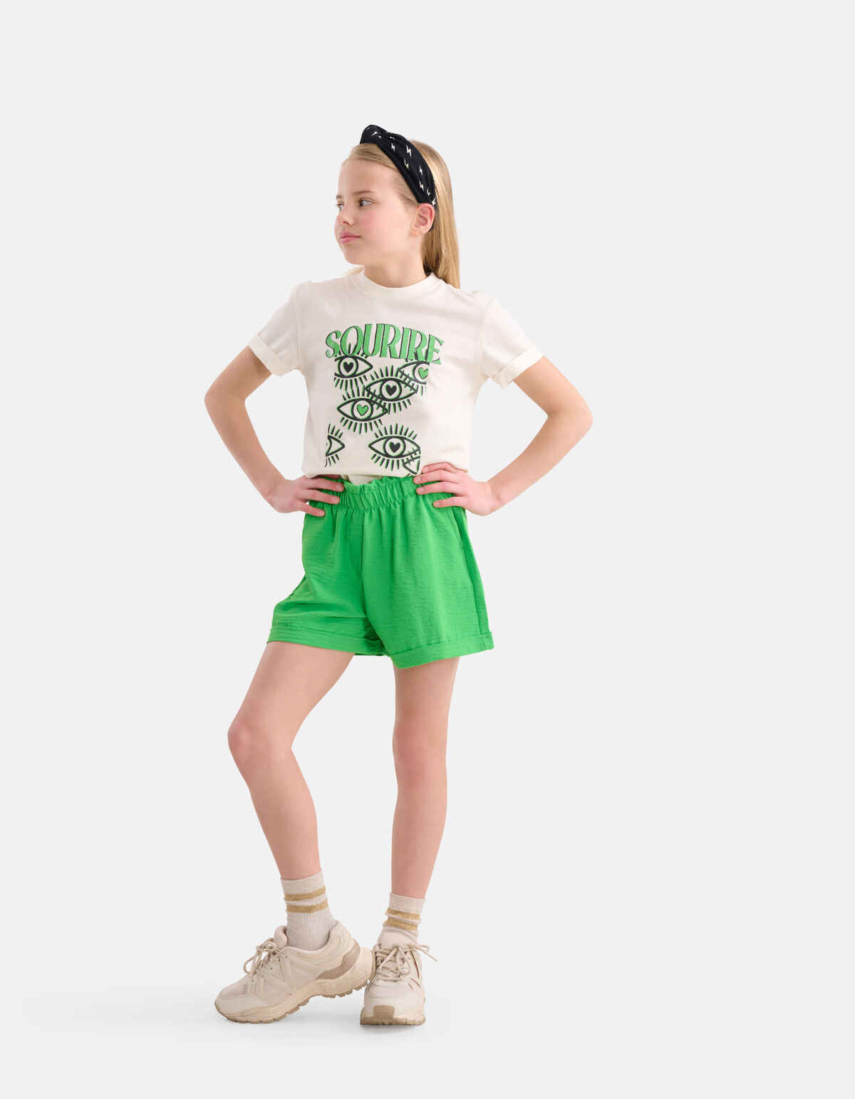 Twist Short Groen SHOEBY GIRLS