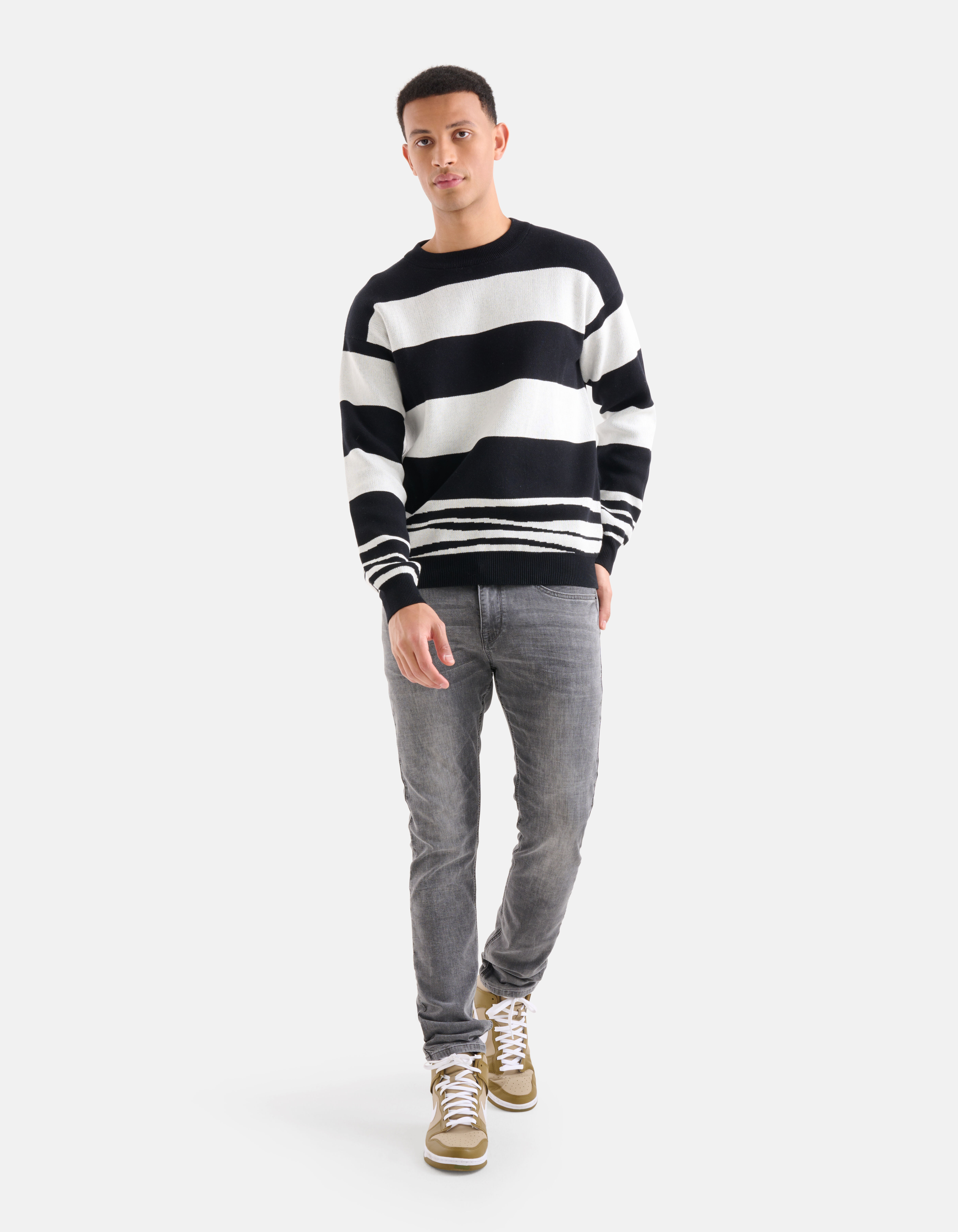 Streepjes shop trui heren