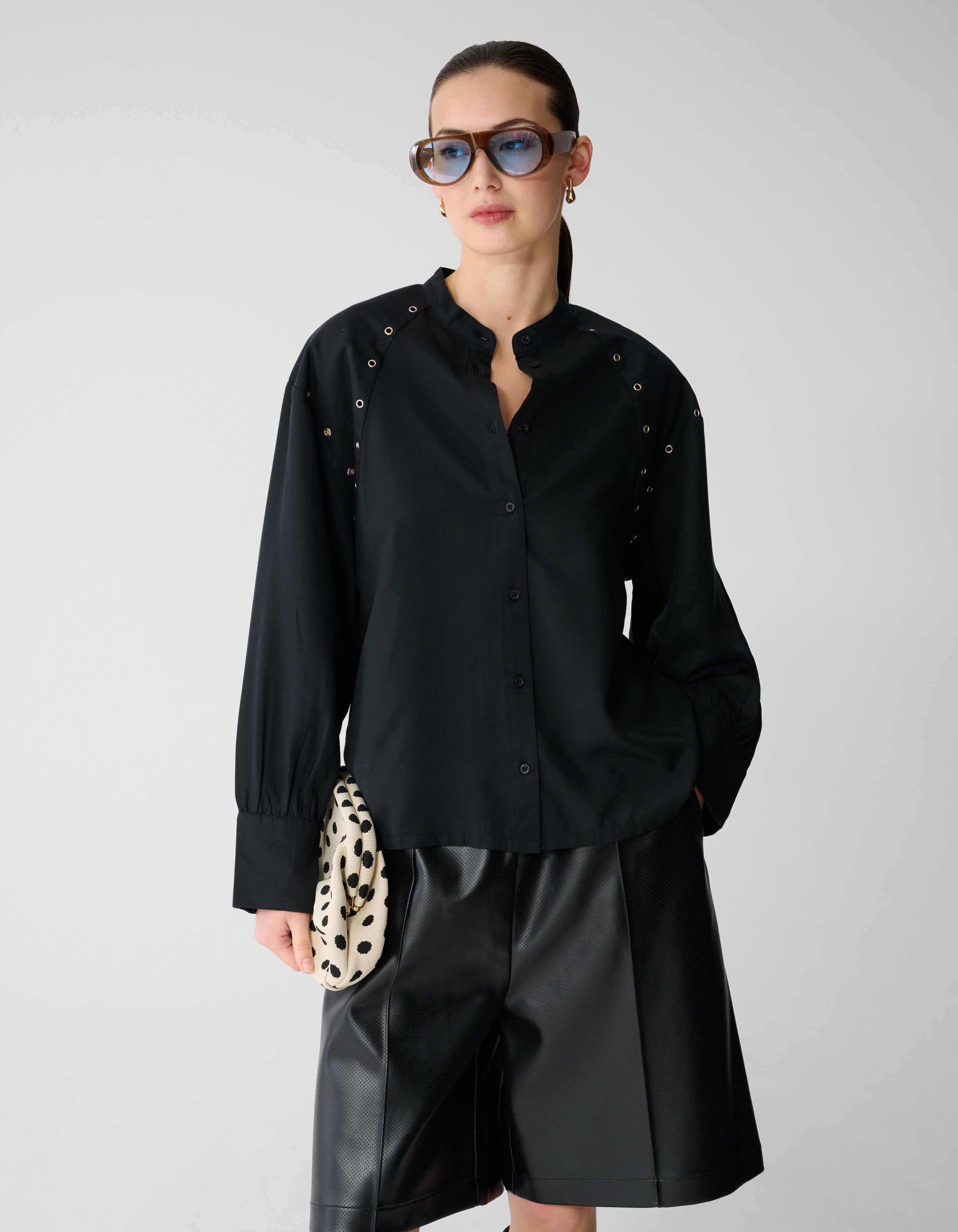 Eyelet Blouse Zwart SHOEBY WOMEN