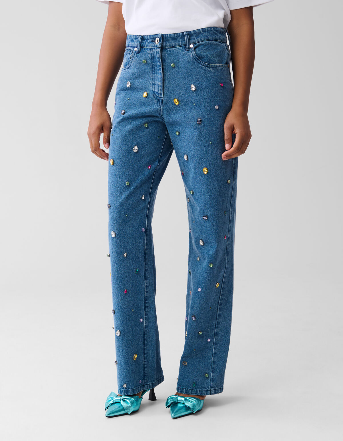 Stone Wide Leg Fit Jeans Mediumstone SHOEBY WOMEN