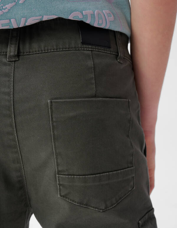 Straight Fit Cargo Broek Donkergrijs SHOEBY BOYS