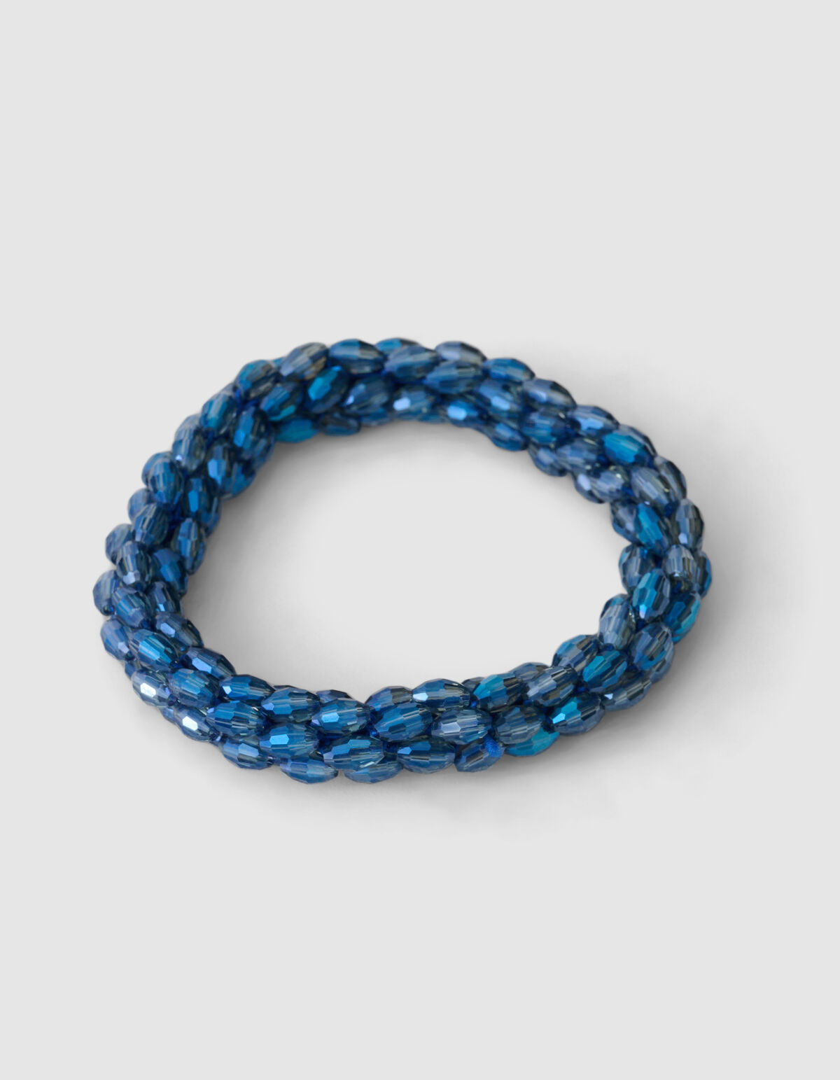 Beaded Haarelastiek Donkerblauw SHOEBY ACCESSOIRES