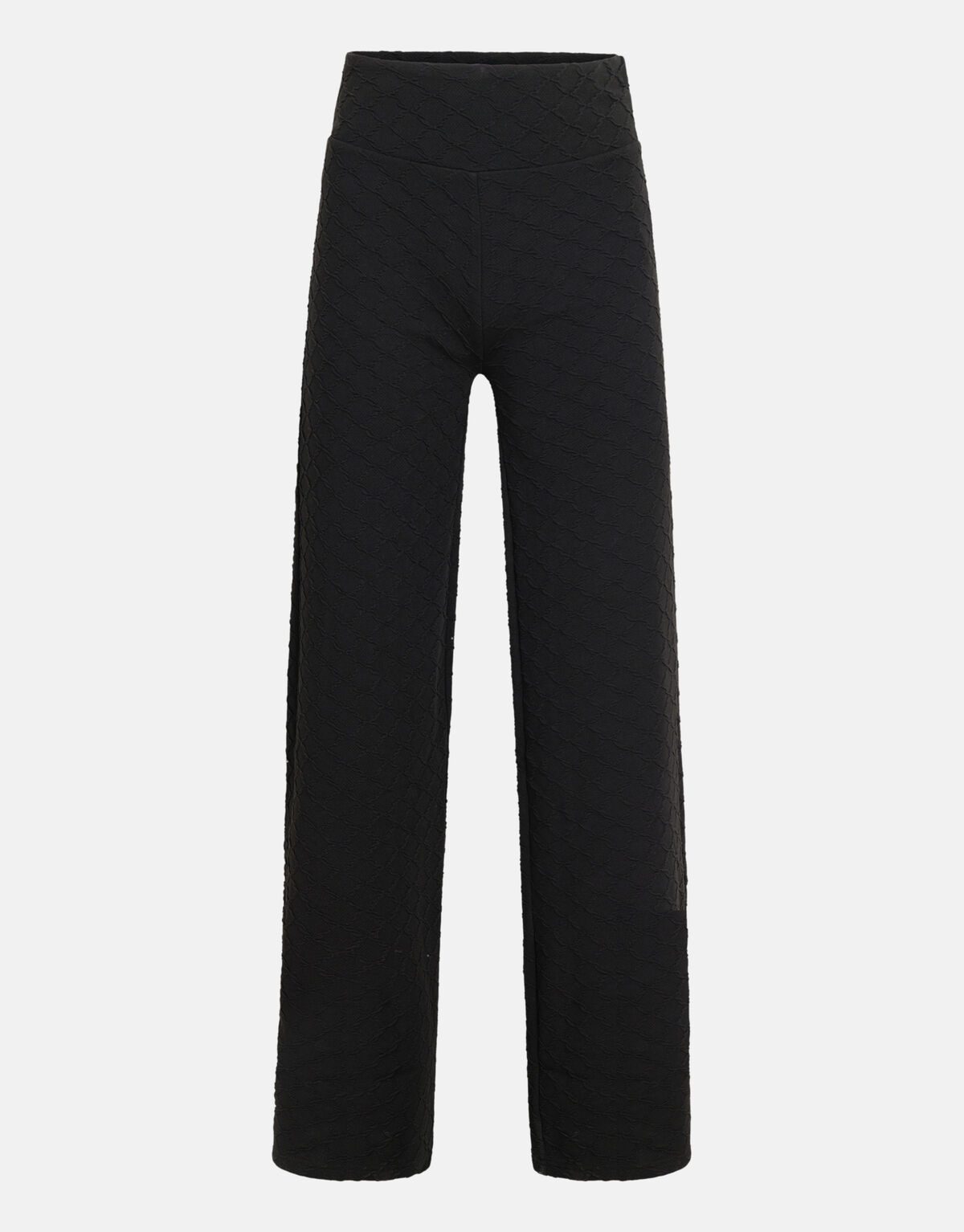 Structuur Wide Leg Broek Zwart SHOEBY WOMEN