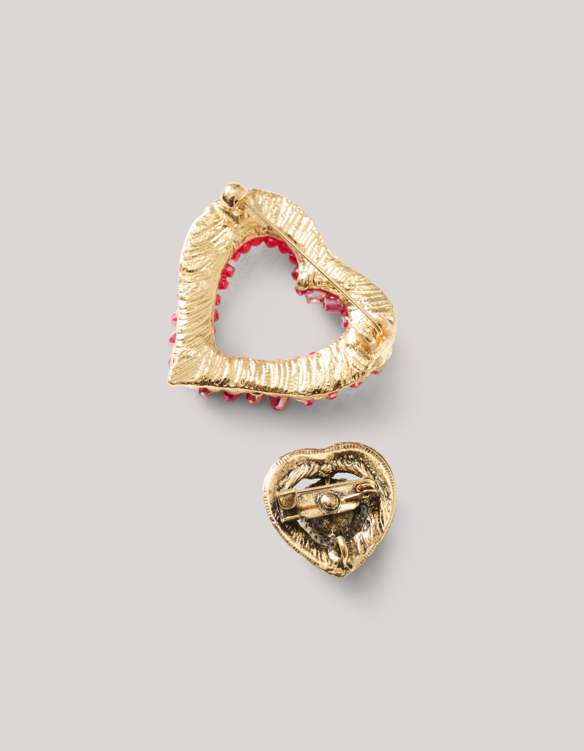 Heart Broche Set Roze/Goud SHOEBY ACCESSOIRES
