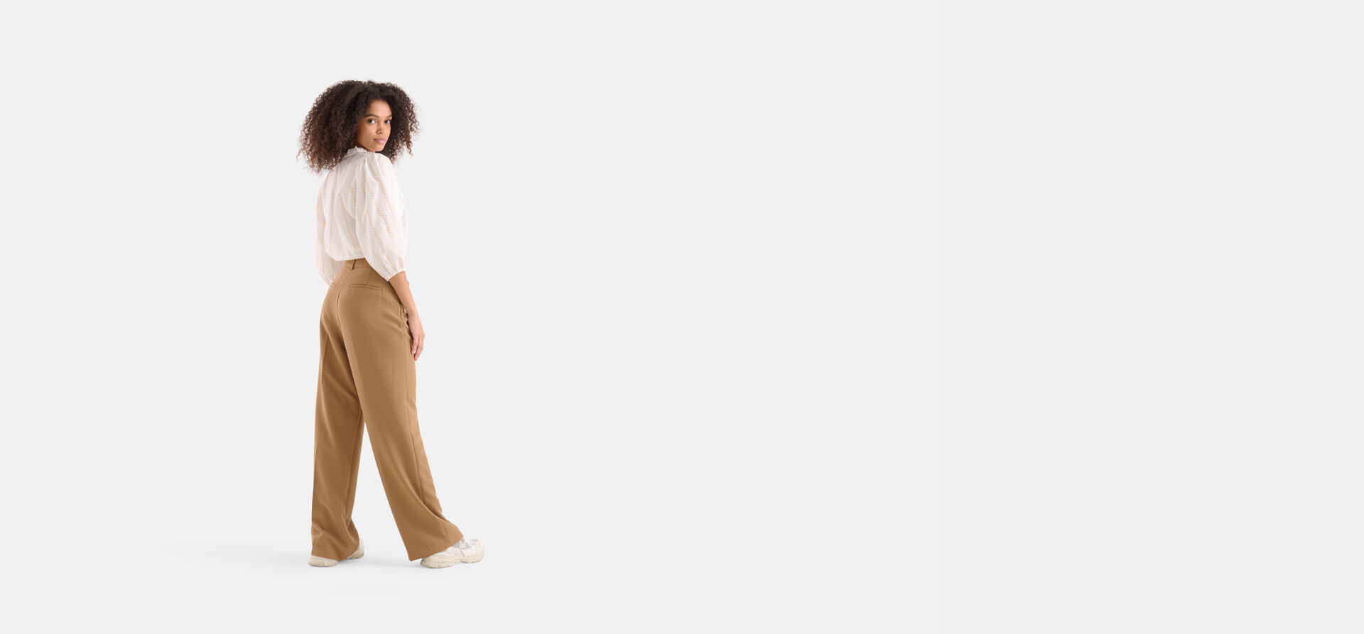 Loose Fit Pantalon Beige SHOEBY WOMEN