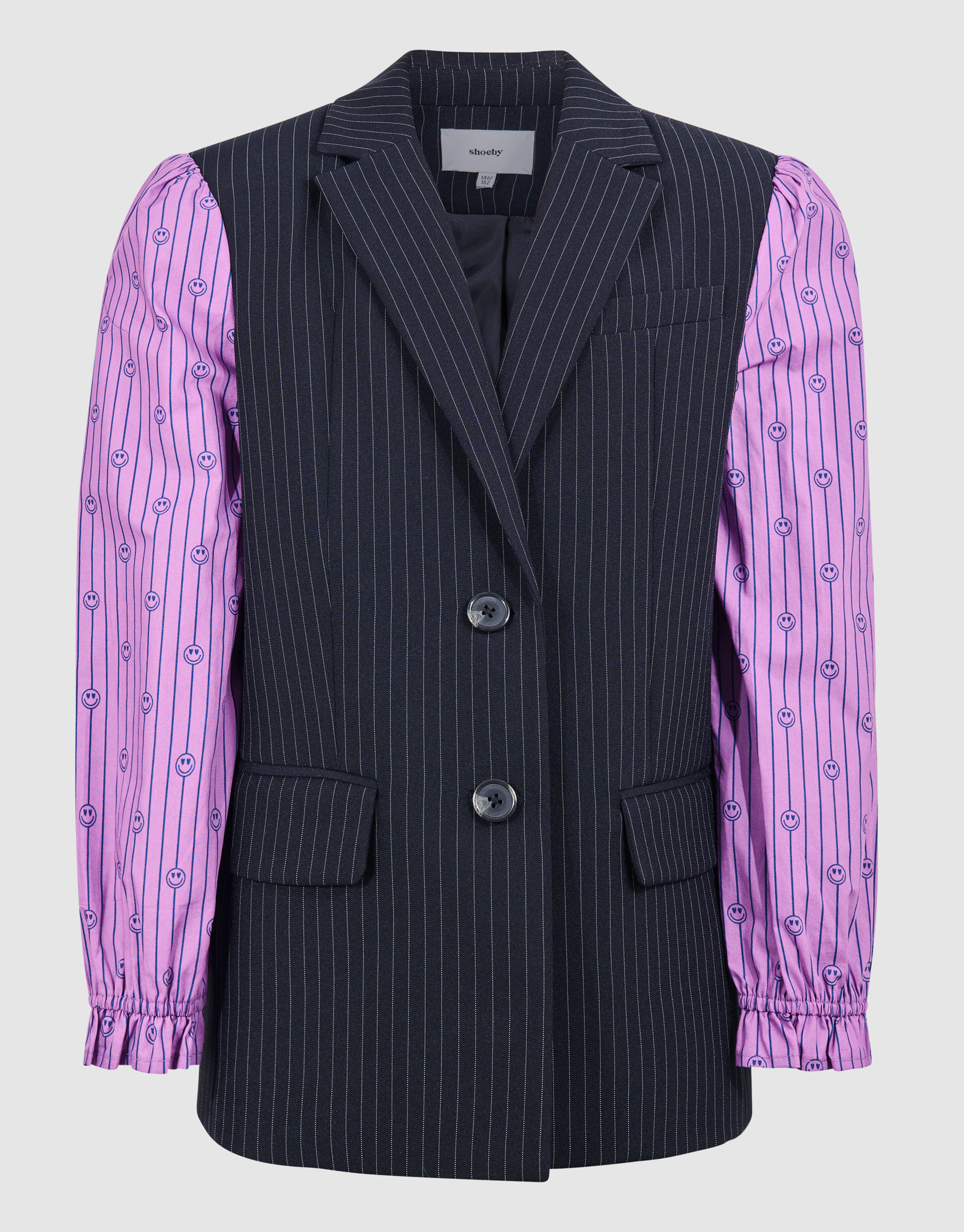 Smiley Pinstripe Blazer Donkerblauw SHOEBY GIRLS
