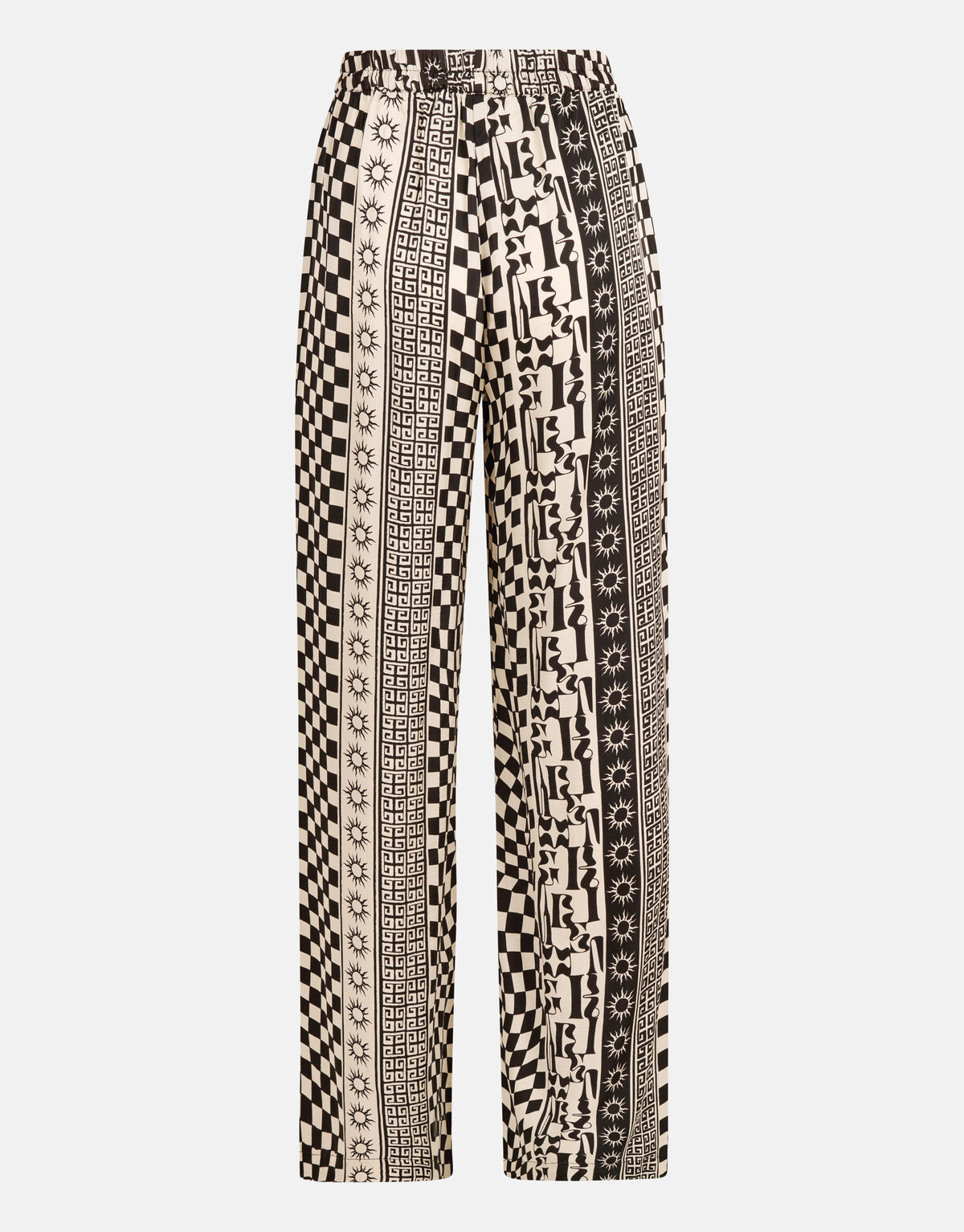 Printed Broek Zwart/Gebroken Wit SHOEBY WOMEN