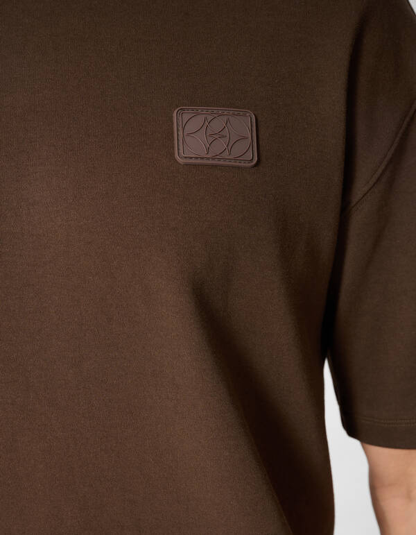 Spark Label T-shirt Donkerbruin SHOEBY MEN