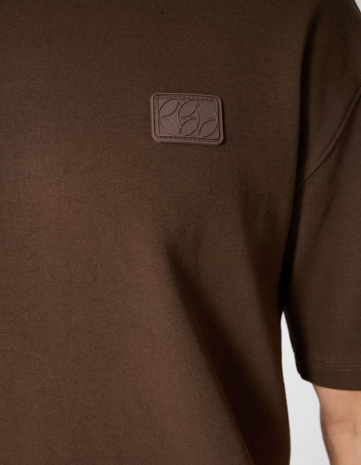 Spark Label T-shirt Donkerbruin SHOEBY MEN