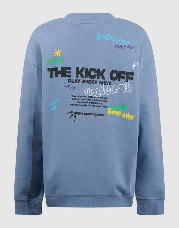 Kick Off Artwork Sweater Lichtblauw SHOEBY BOYS