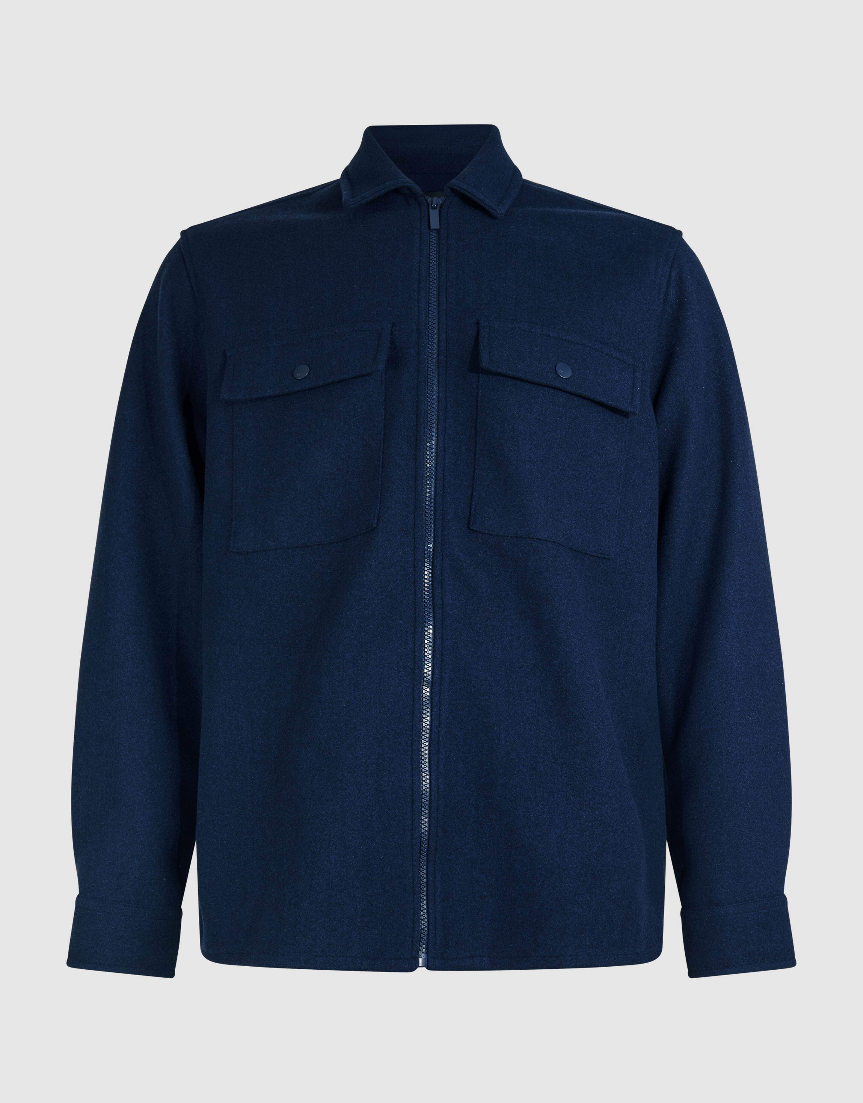 Soft Zip Overshirt Donkerblauw SHOEBY MEN