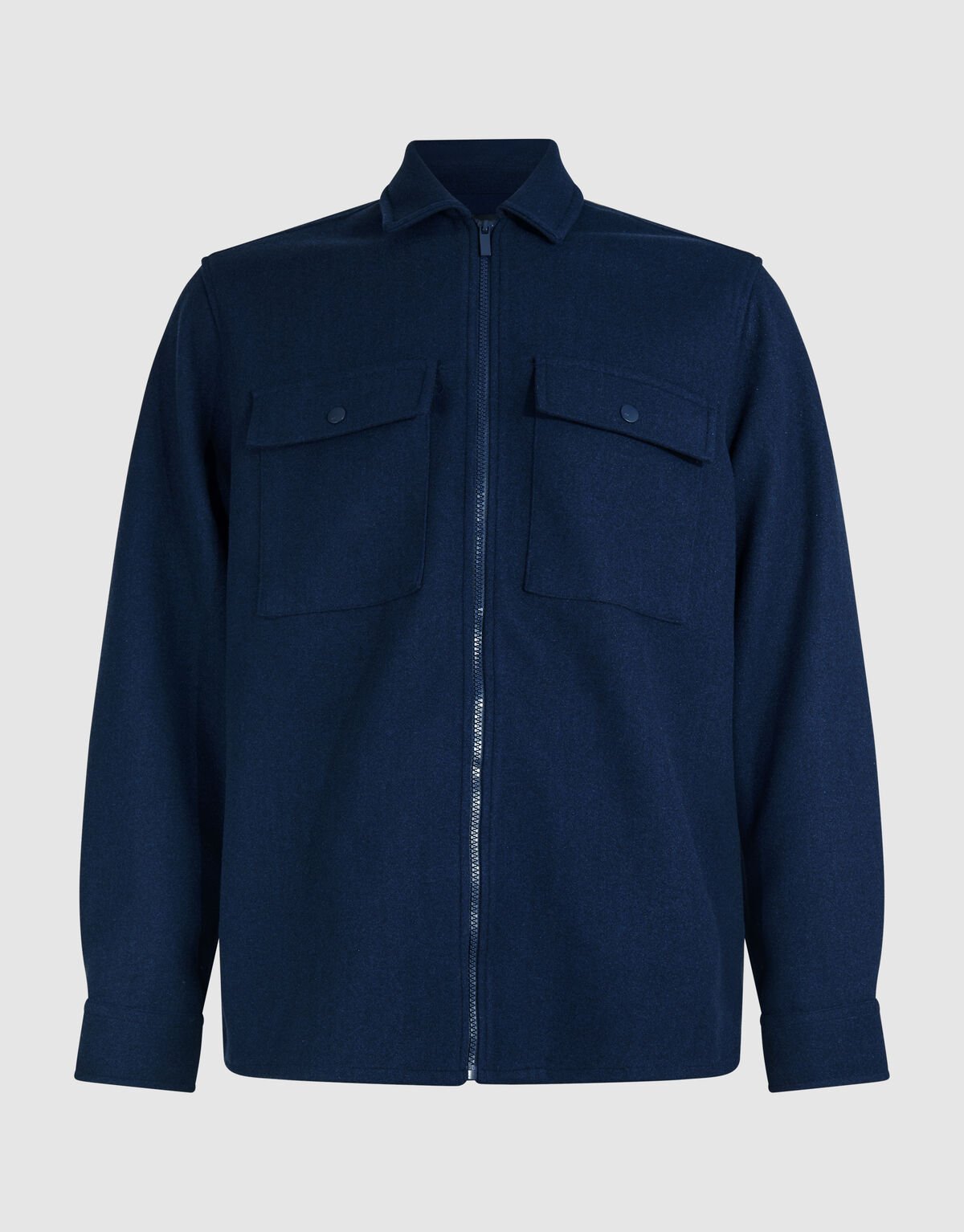 Soft Zip Overshirt Donkerblauw SHOEBY MEN