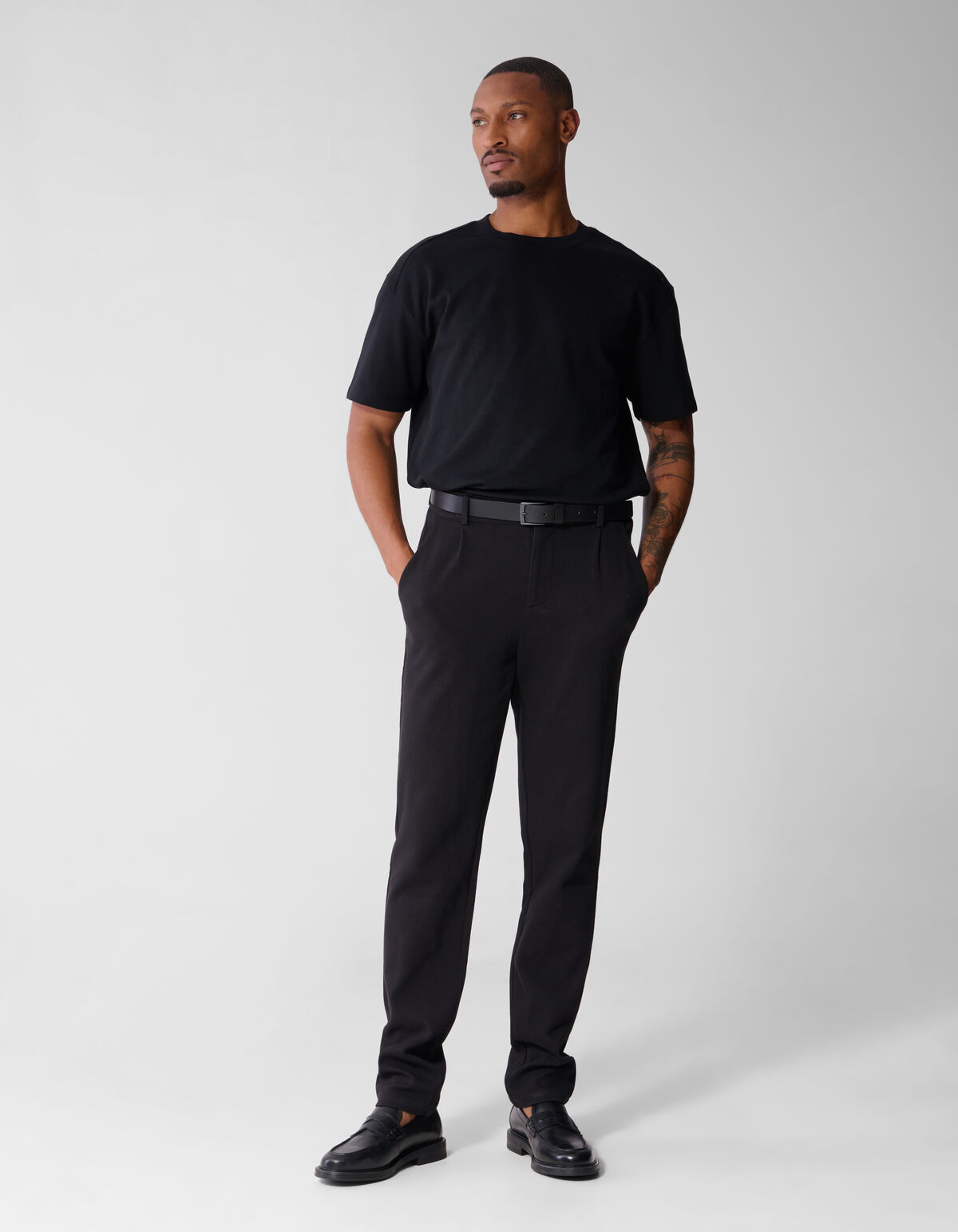 Structuur Broek Zwart SHOEBY MEN