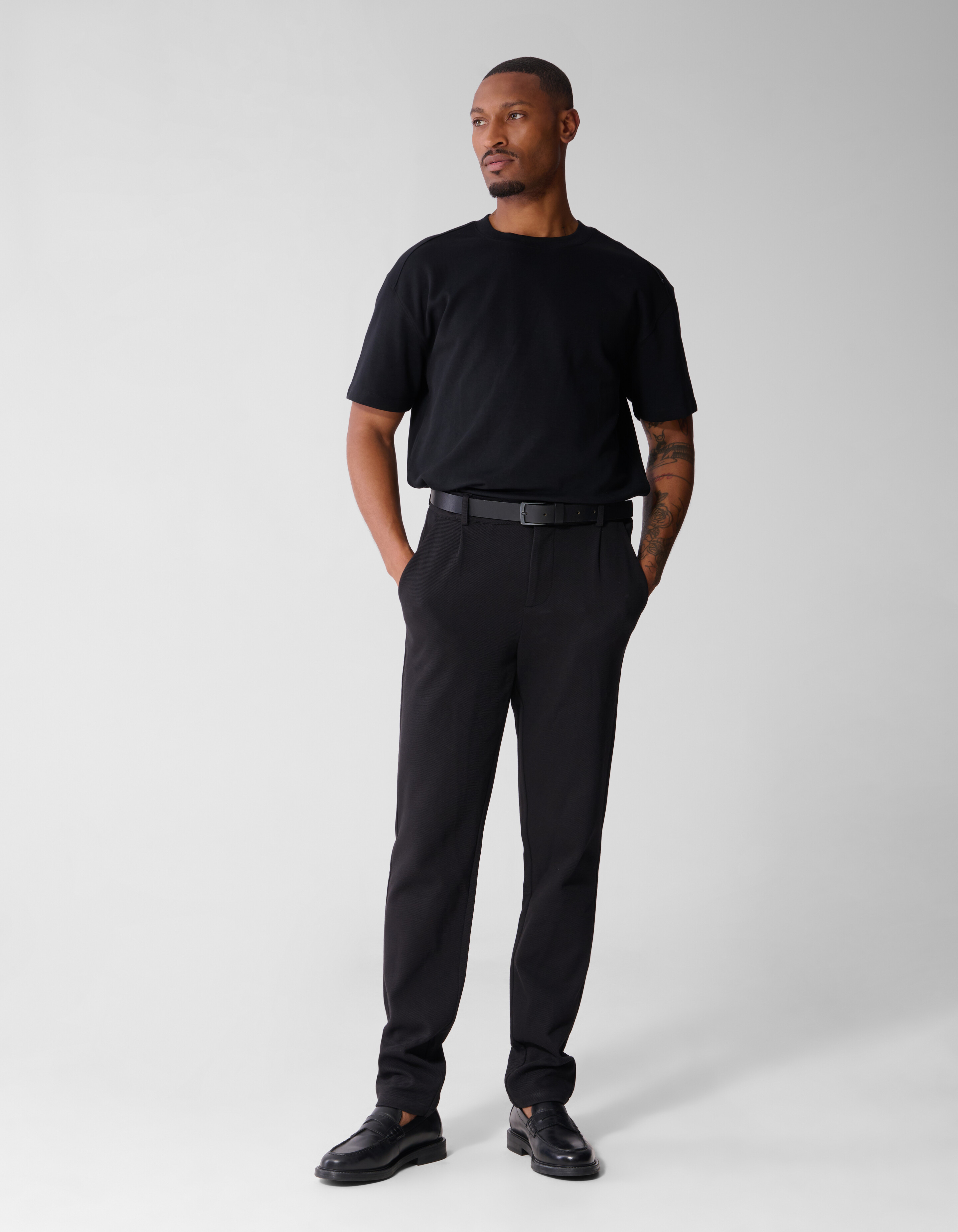 Structuur Broek Zwart SHOEBY MEN