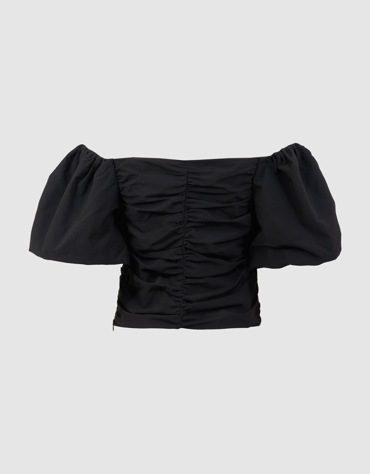 Geplooide Off Shoulder Top Zwart By Fred SHOEBY WOMEN