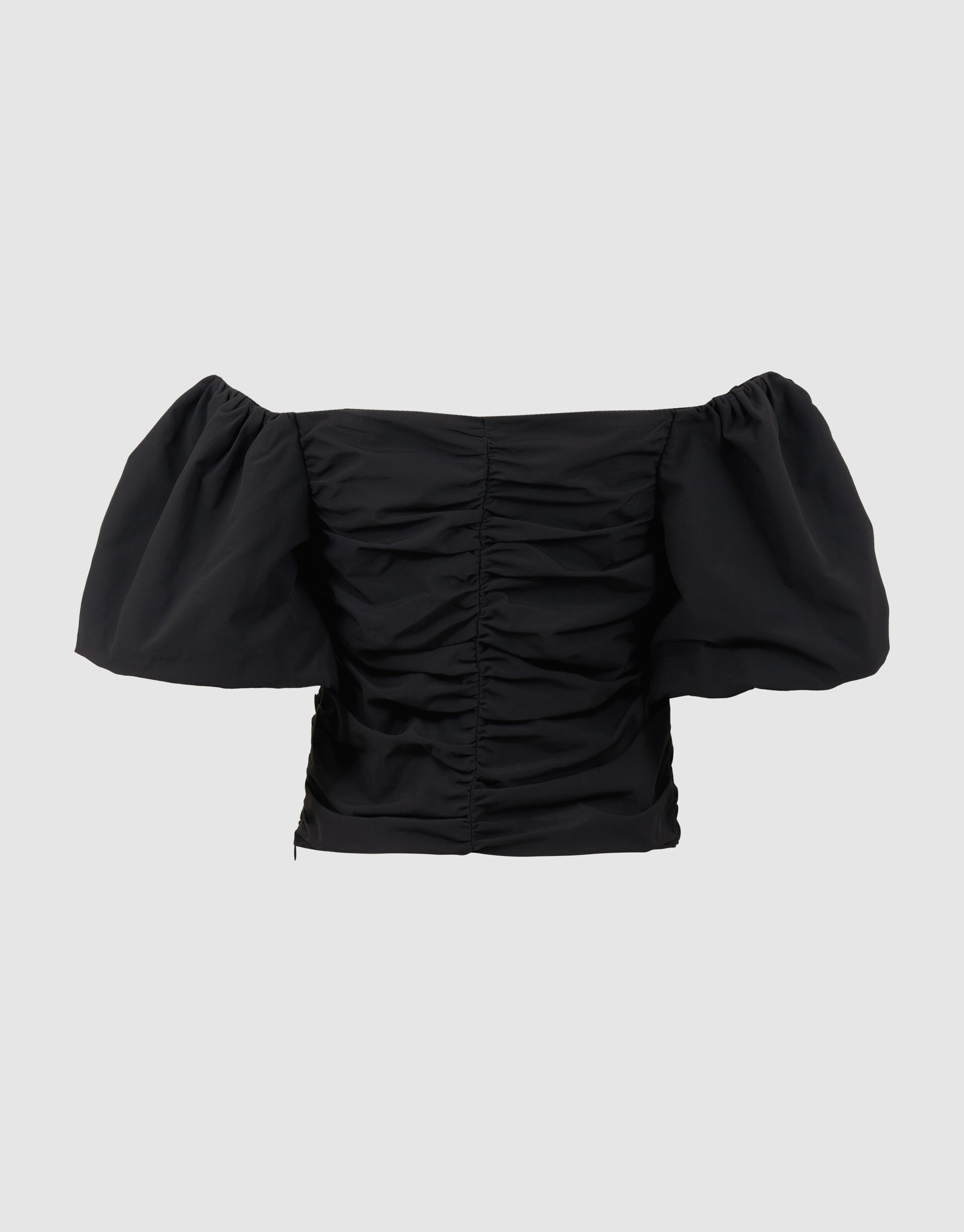 Geplooide Off Shoulder Top Zwart By Fred SHOEBY WOMEN