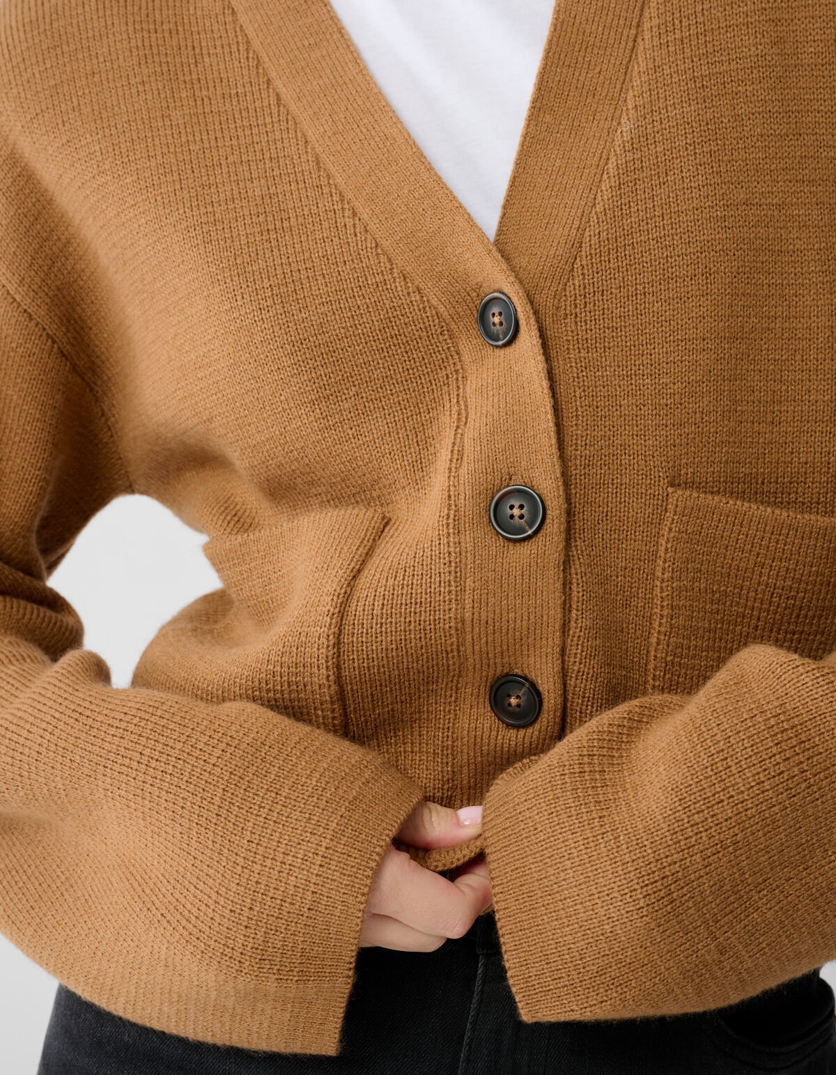 V-Hals Vest Camel By Lonneke SHOEBY WOMEN