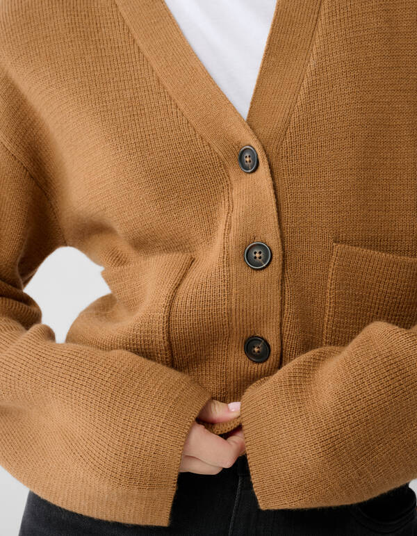 V-Hals Vest Camel By Lonneke SHOEBY WOMEN