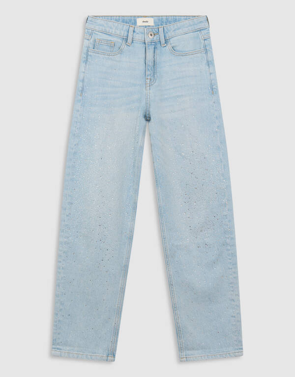 Strass Wide Leg Fit Jeans Bleached SHOEBY GIRLS