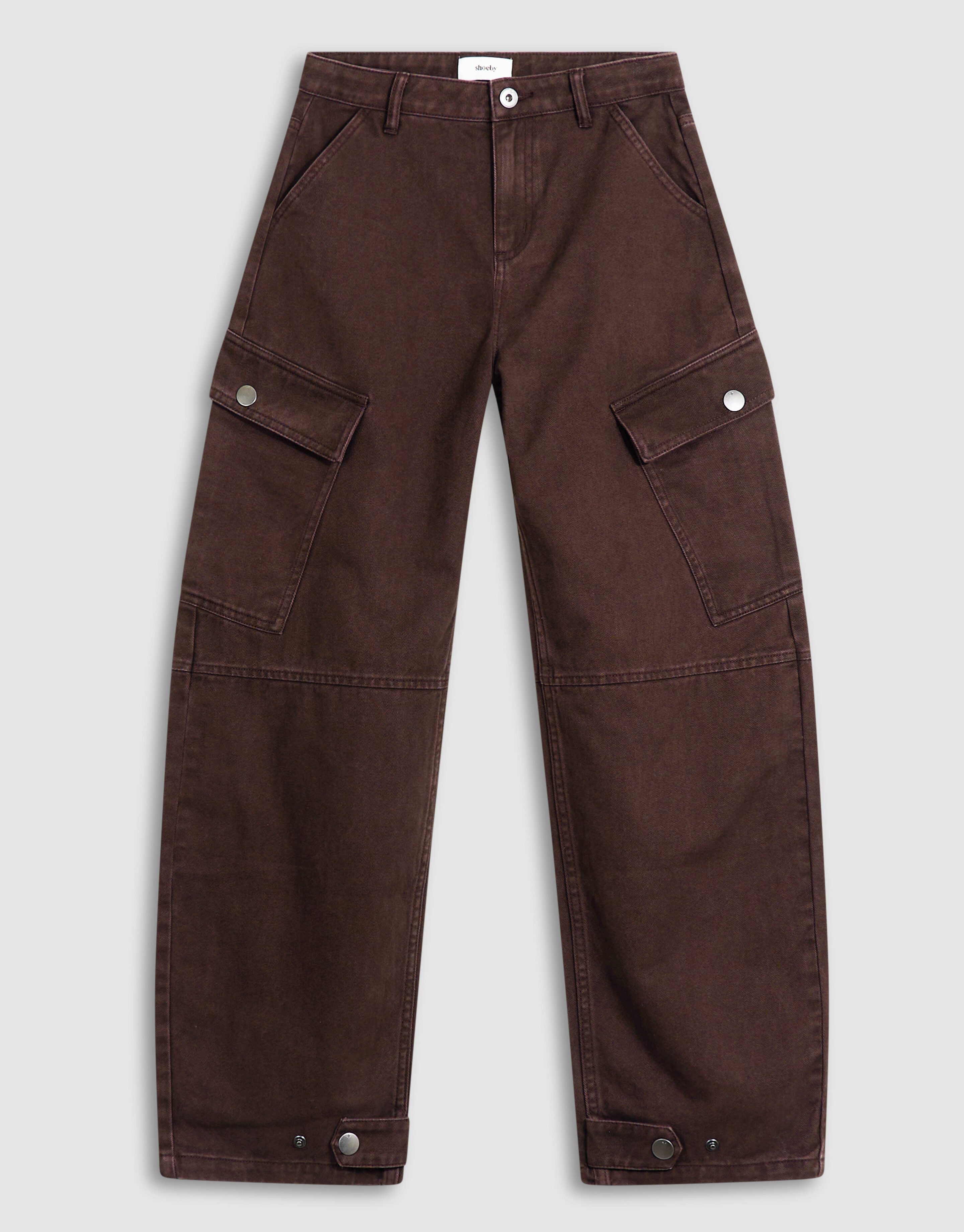 Cargo Balloon Fit Broek Donkerbruin SHOEBY GIRLS