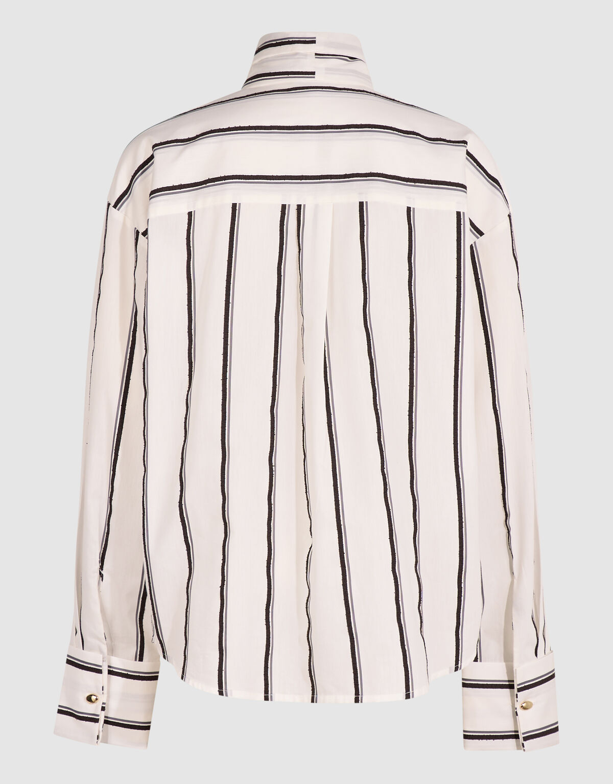 Gestreepte Jacquard Blouse Gebroken Wit By Mieke SHOEBY WOMEN