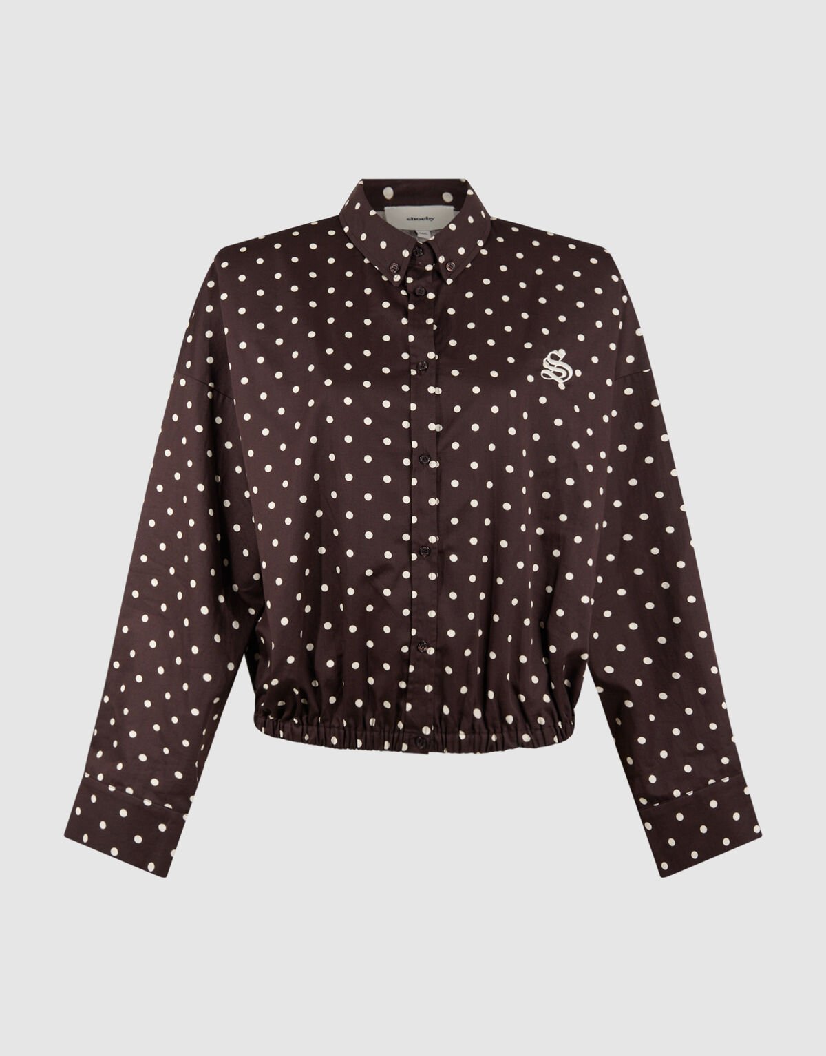 Polkadot Blouse Donkerbruin SHOEBY WOMEN