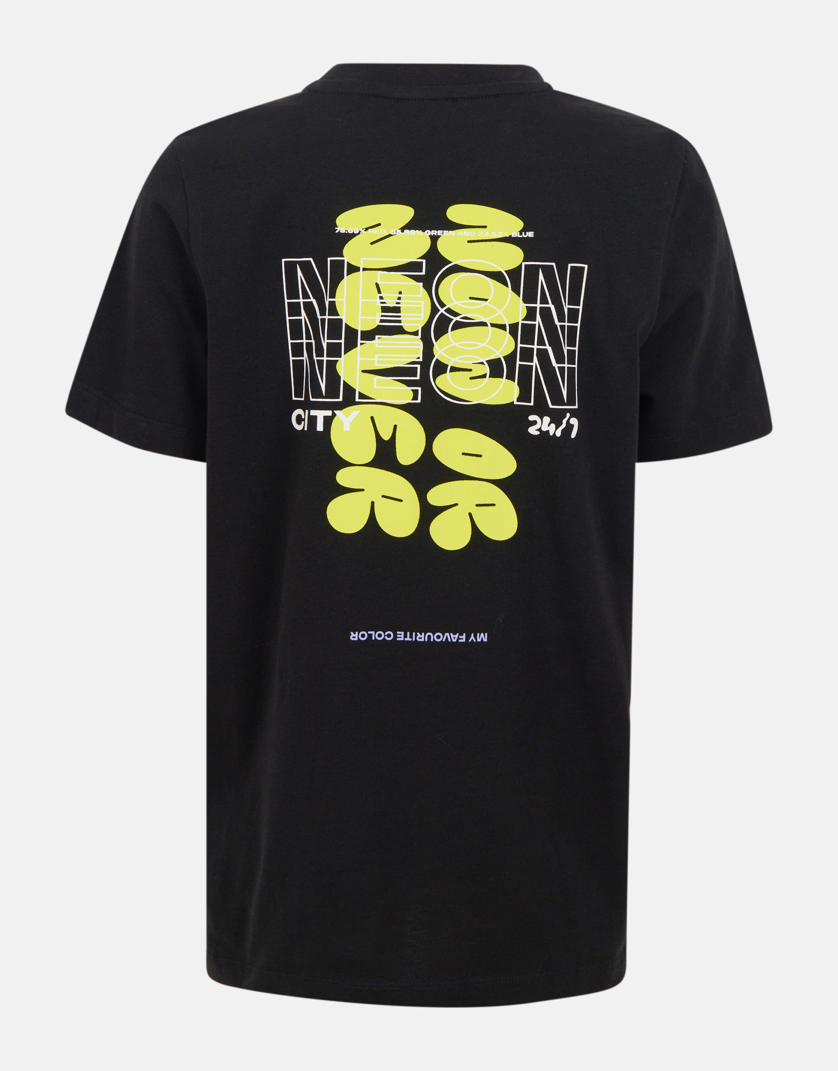 Neon Artwork T-shirt Zwart SHOEBY BOYS