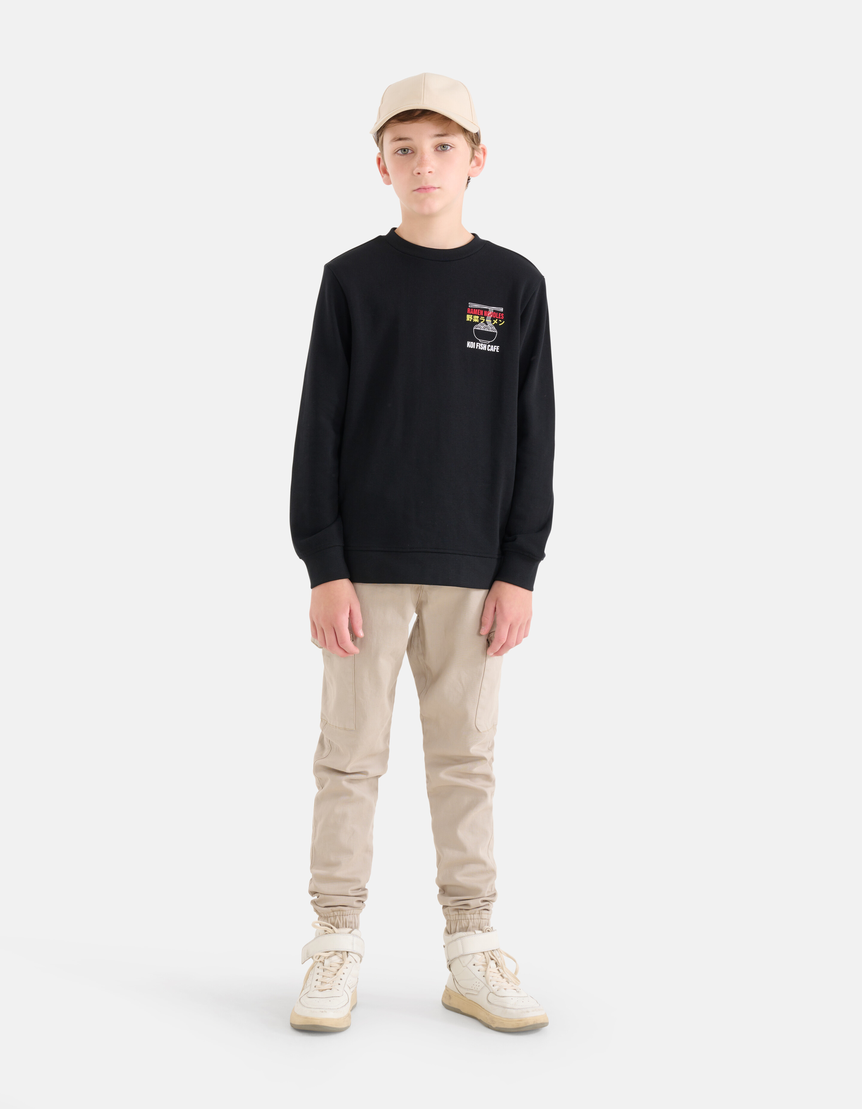 Printed Sweater Zwart SHOEBY BOYS