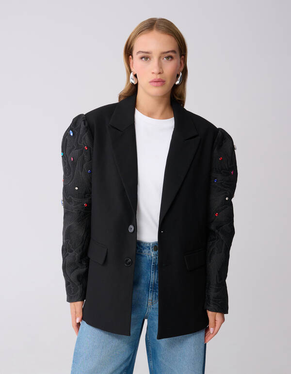 Statement Strass Blazer Zwart SHOEBY WOMEN