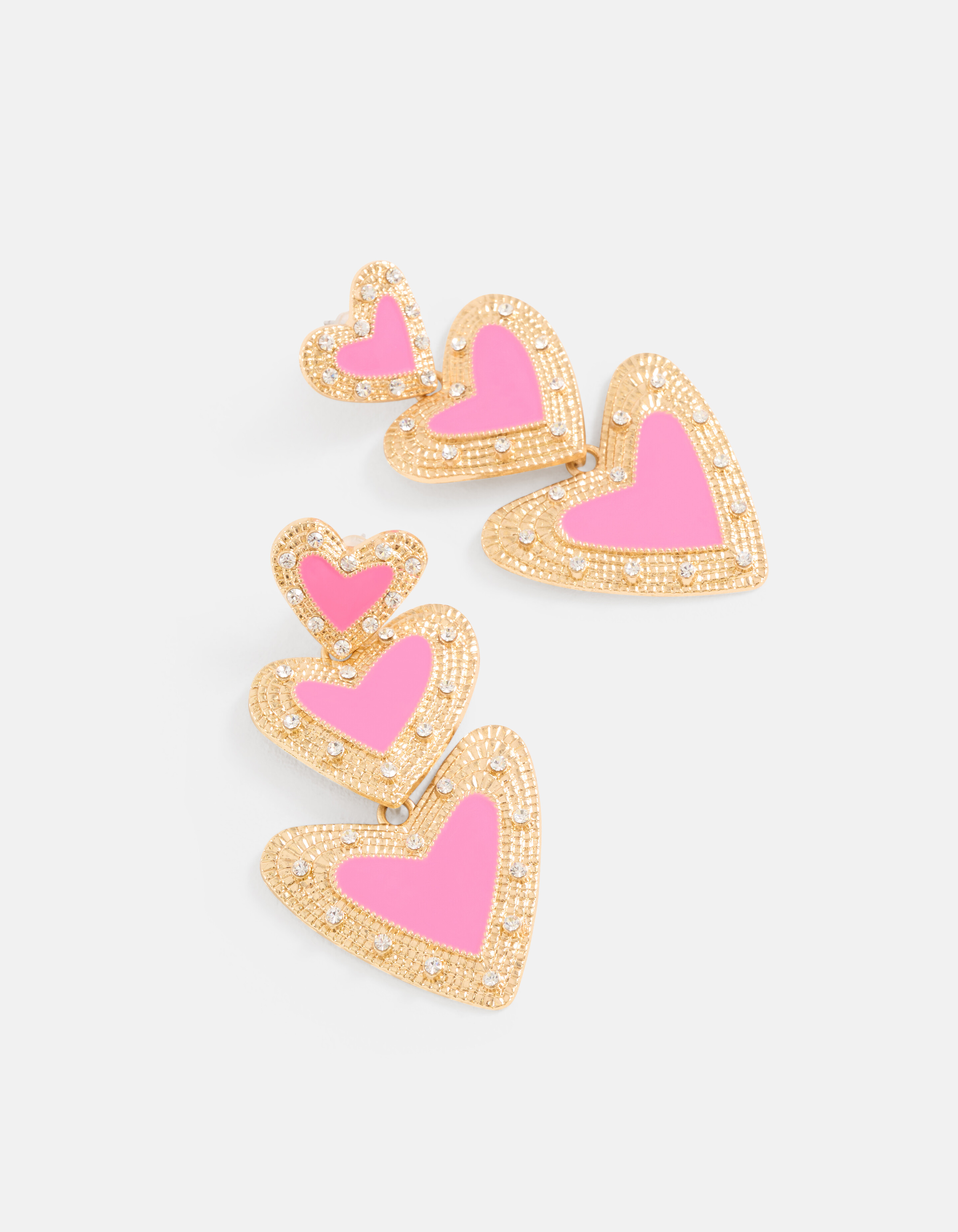 Multi Heart Oorbellen Roze SHOEBY ACCESSOIRES