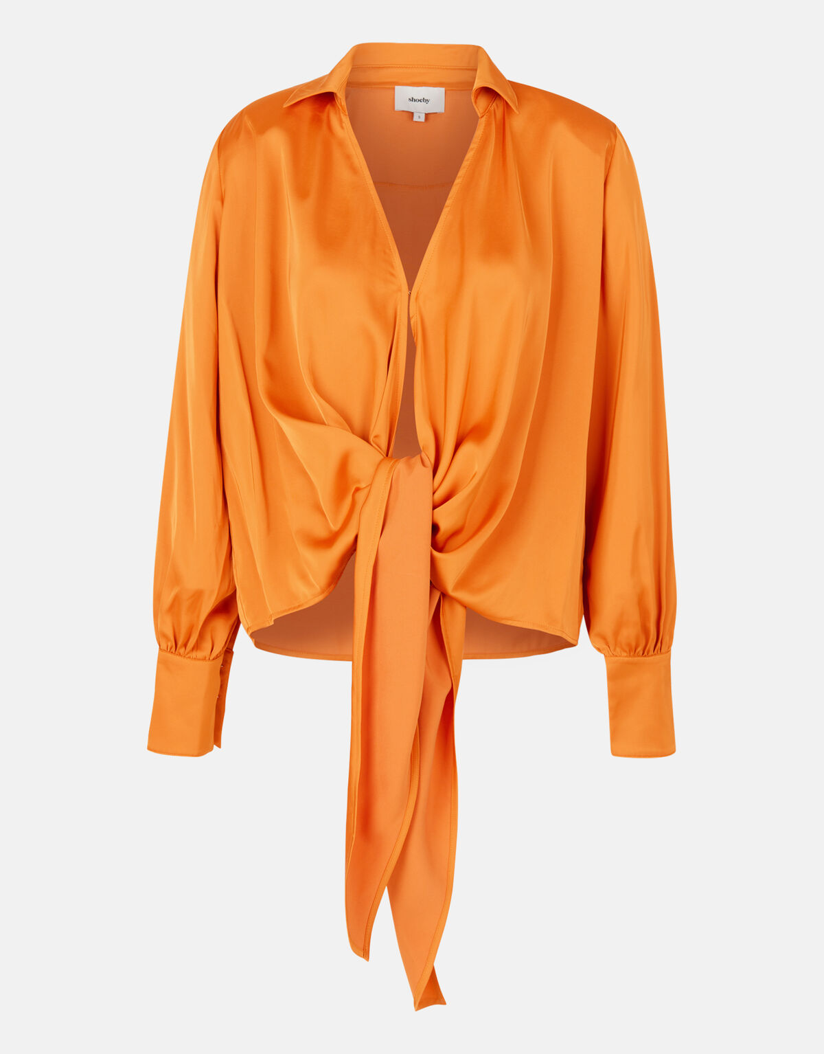 Satijnen Blouse Oranje By Mieke SHOEBY WOMEN