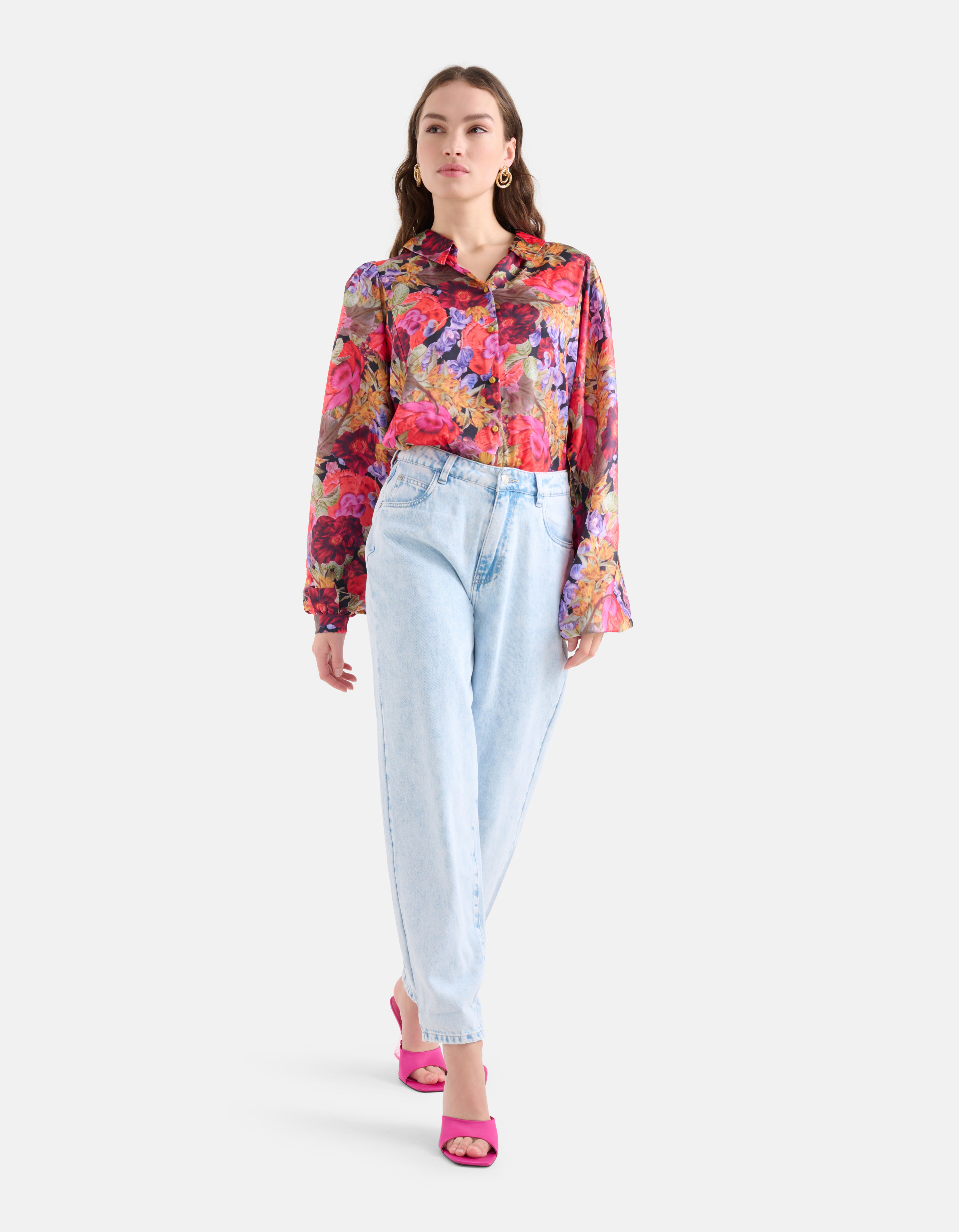 Barrel Leg Jeans Bleached L28 SHOEBY WOMEN