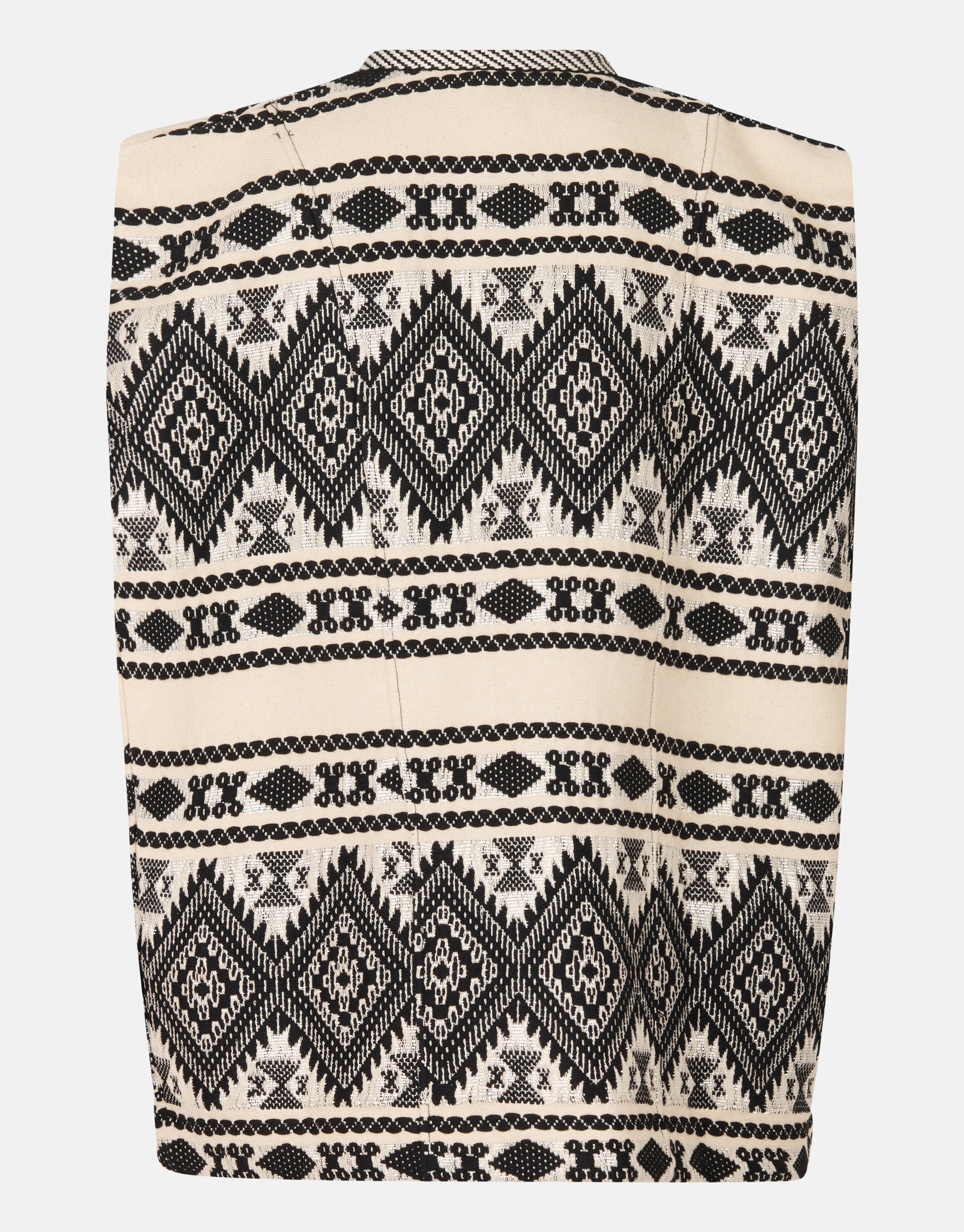 Aztec Print Gilet Zwart/Wit SHOEBY WOMEN