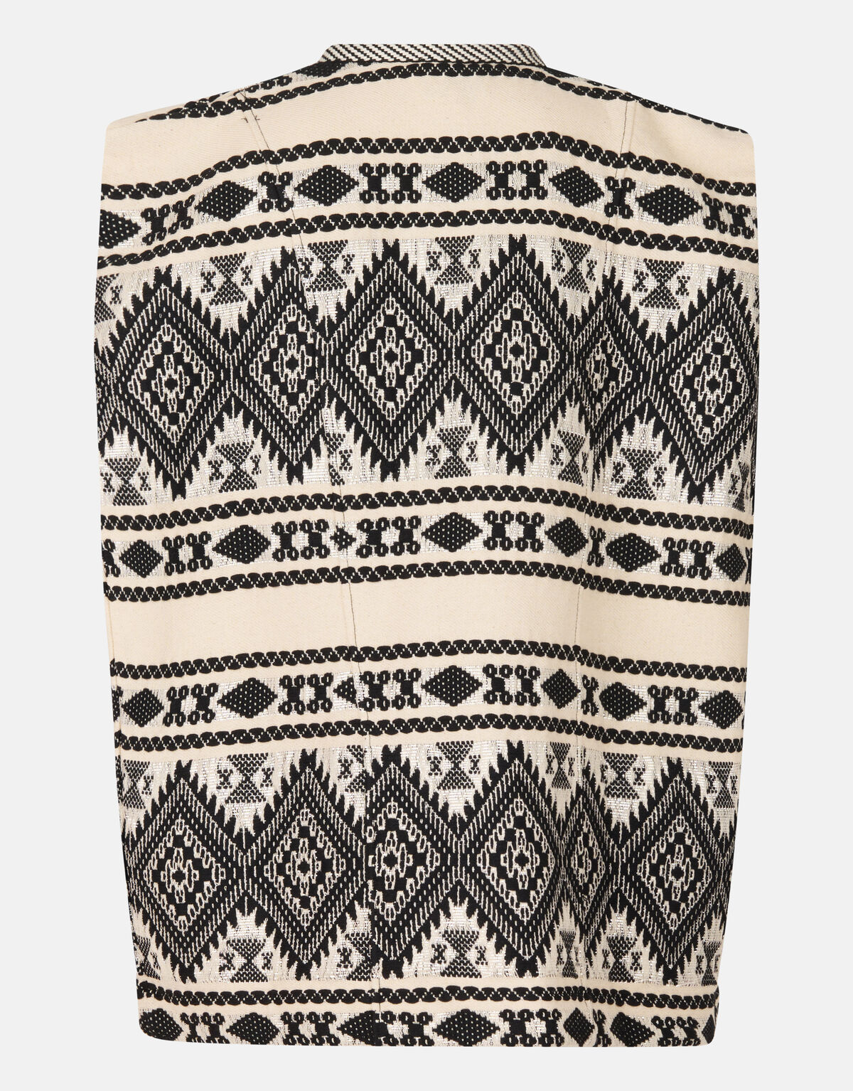 Aztec Print Gilet Zwart/Wit SHOEBY WOMEN