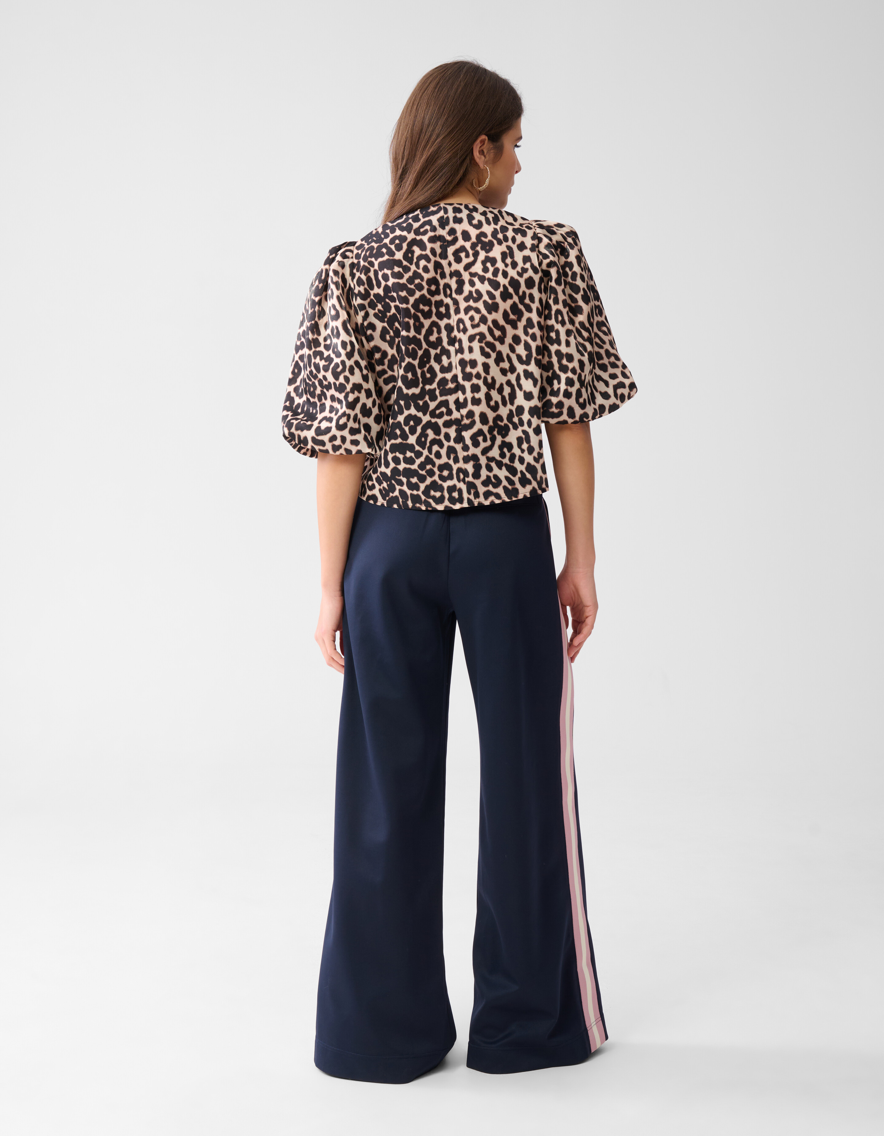 Puff Leopard Blouse Bruin SHOEBY WOMEN