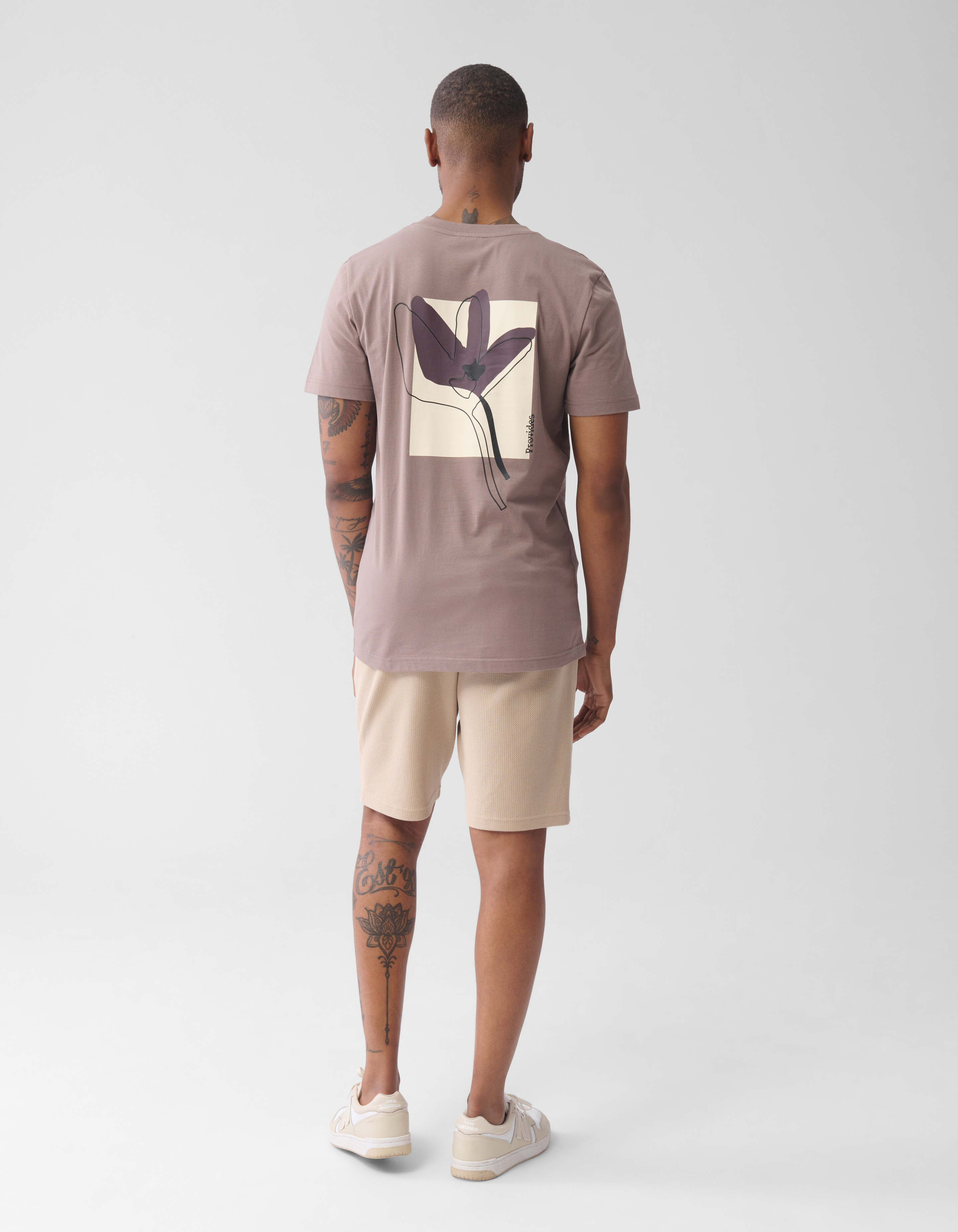 Flower T-shirt Lichtbruin SHOEBY MEN