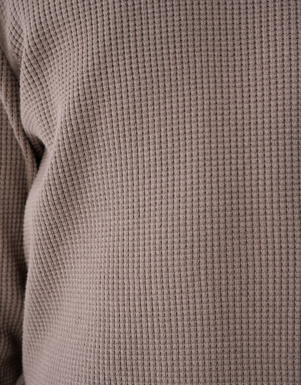 Gebreide Waffle Trui Taupe SHOEBY MEN
