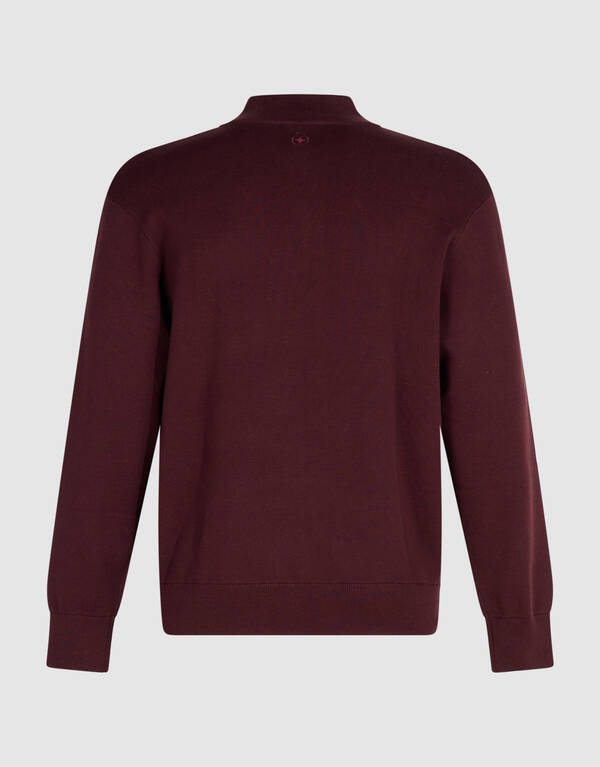 Turtle Half Zip Trui Donkerrood SHOEBY MEN