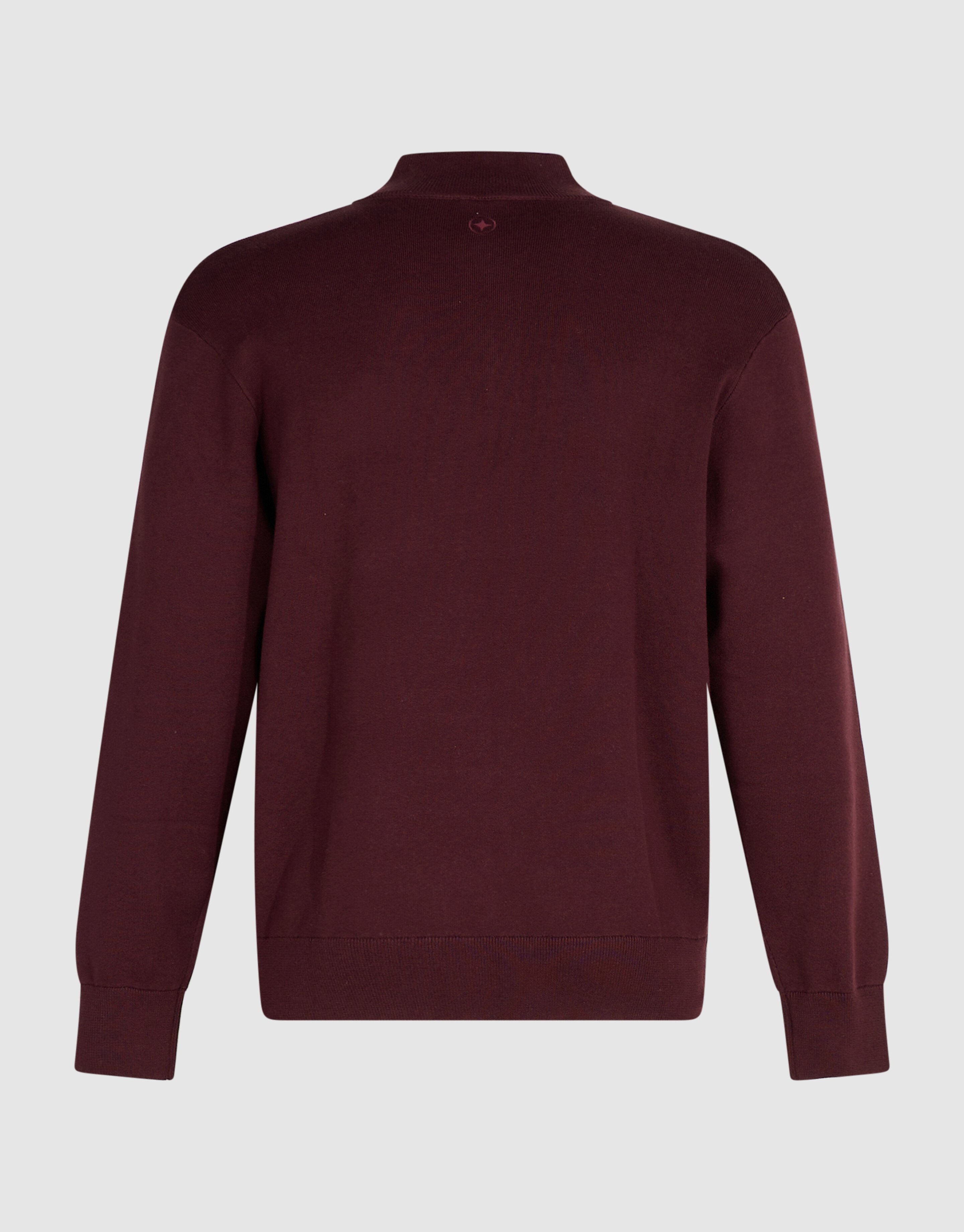 Turtle Half Zip Trui Donkerrood SHOEBY MEN