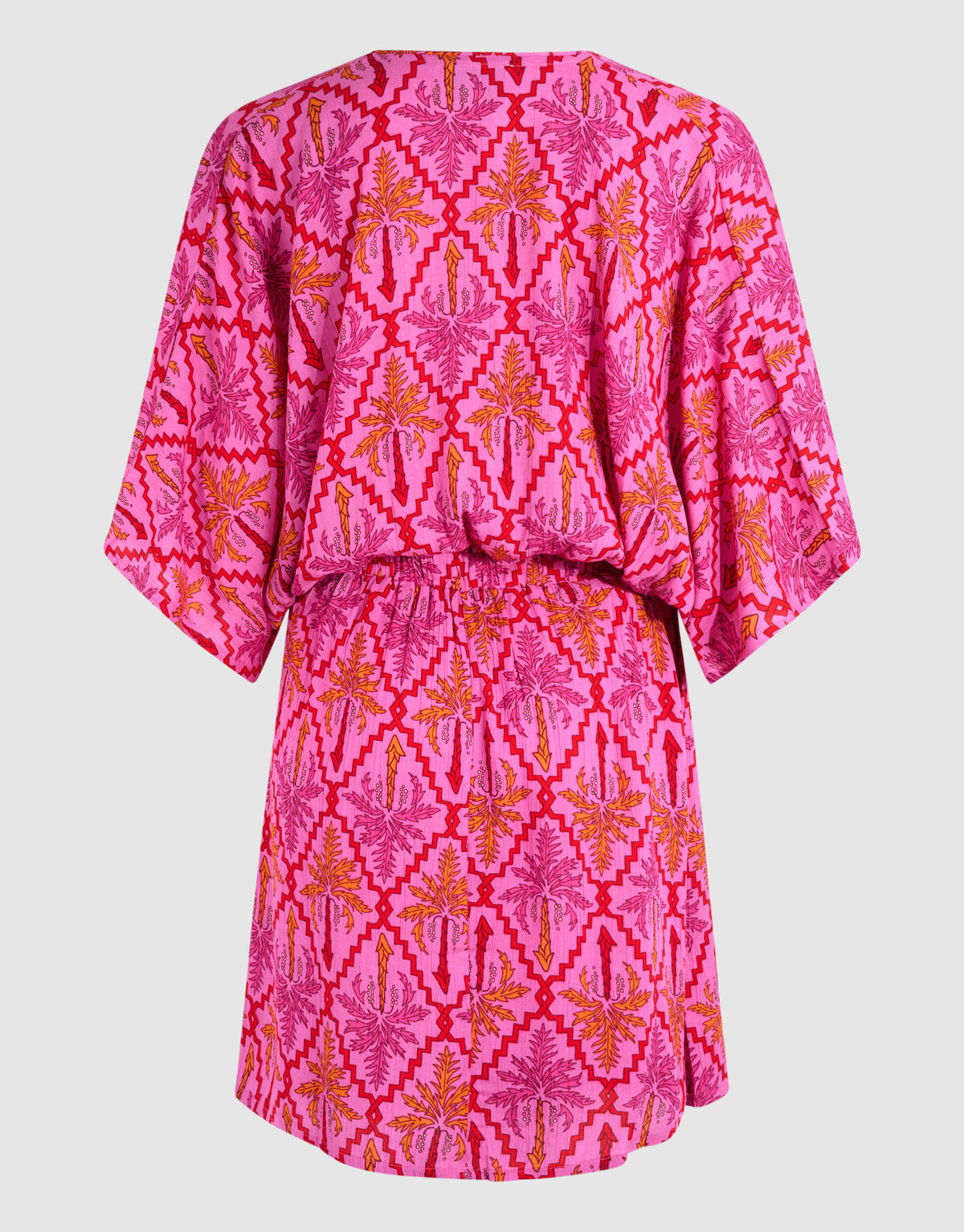 Printed Crinkle Mini Jurk Roze SHOEBY WOMEN