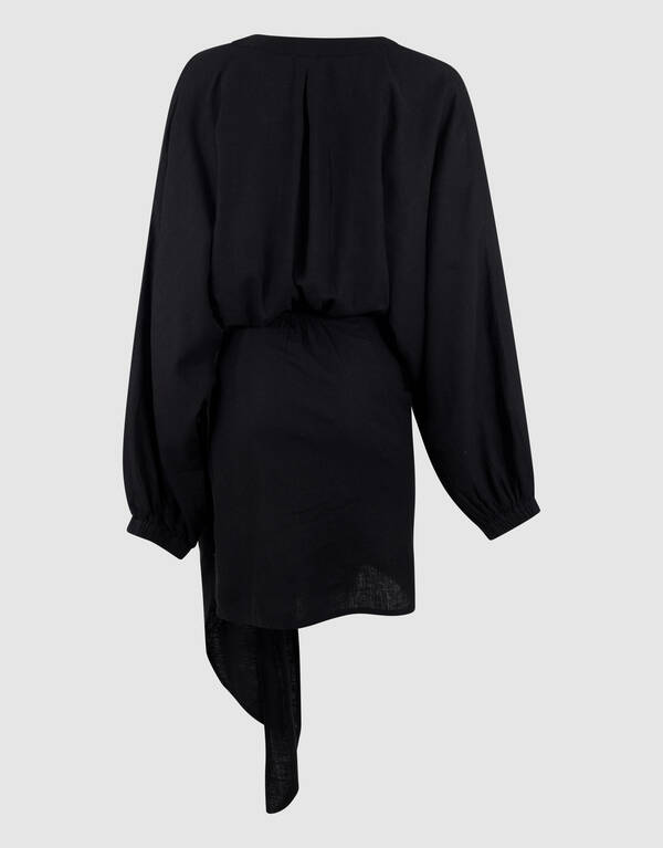 Overslag Mini Jurk Zwart By Lonneke SHOEBY WOMEN